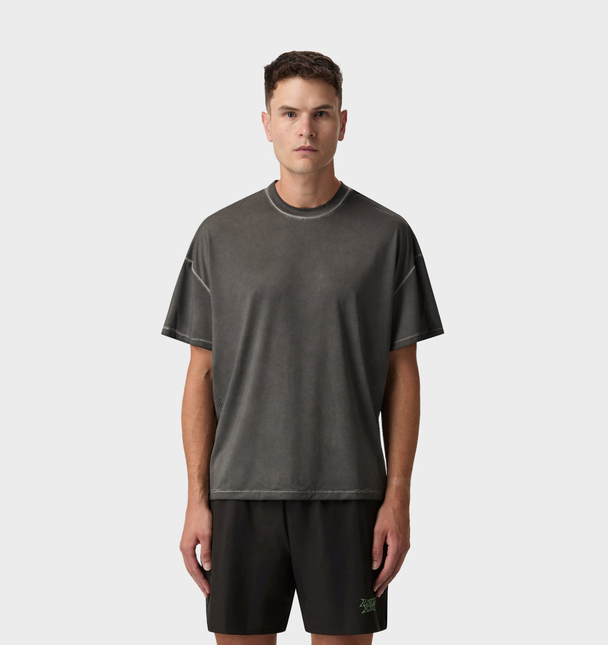 Active Crop Tee - Washed Black