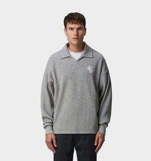 Josiah LS Polo - Vintage Grey