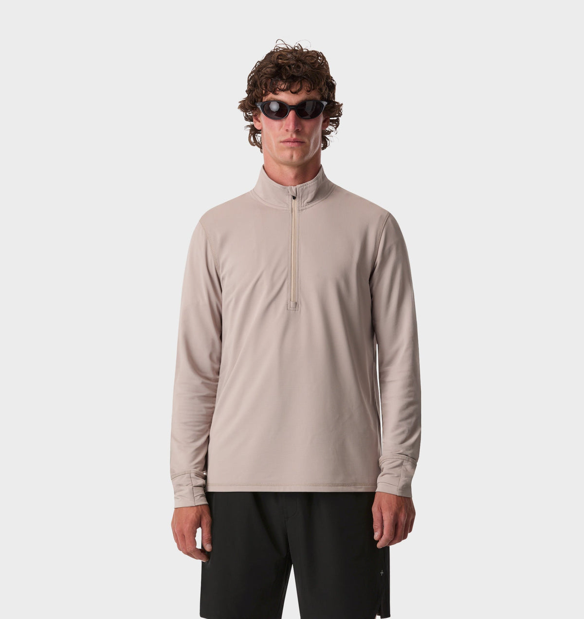 Active Zip Pullover - Taupe