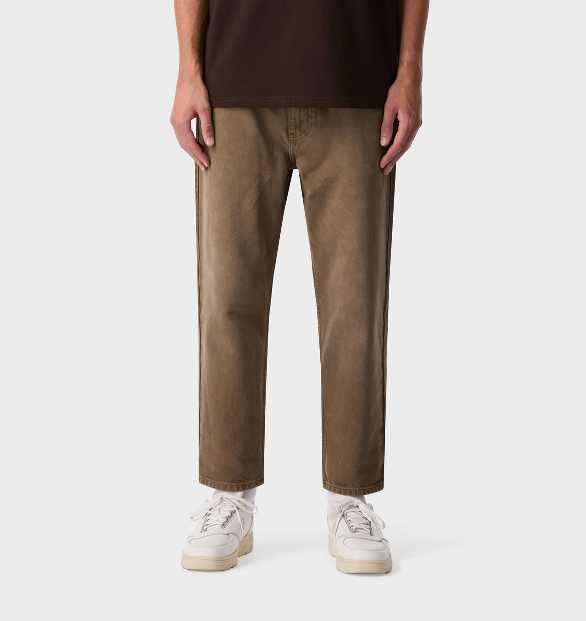Cropped 90s Denim - Faded Mocha