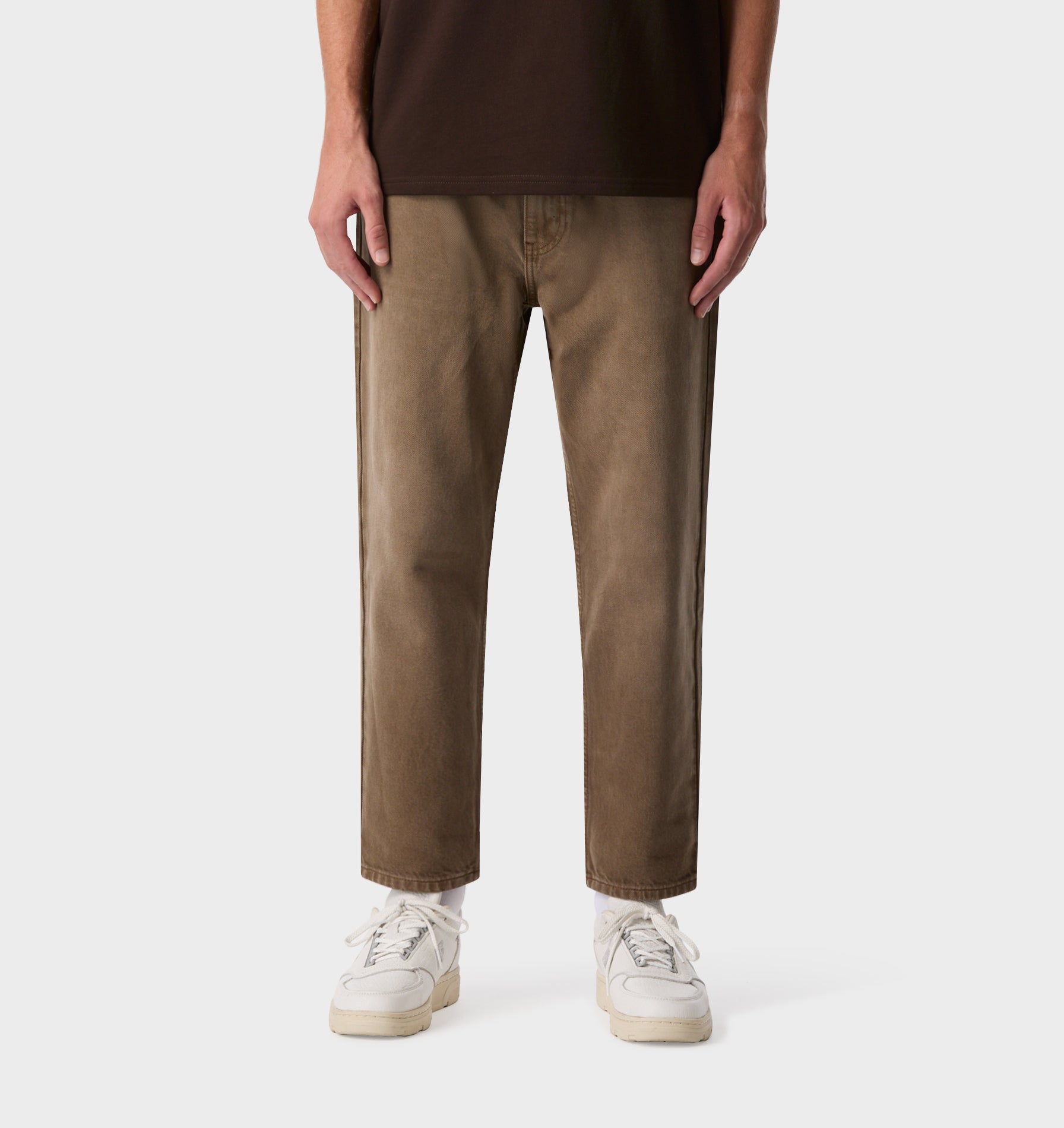 Cropped 90s Denim - Faded Mocha