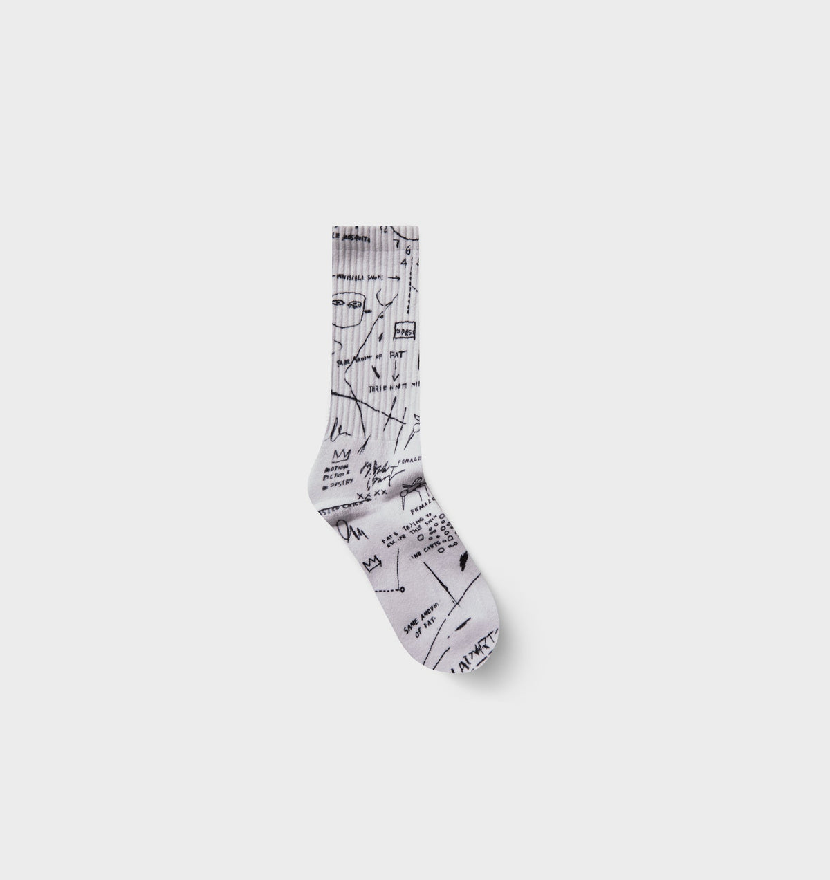 Basquiat Scribble Basic Sock - White/Black