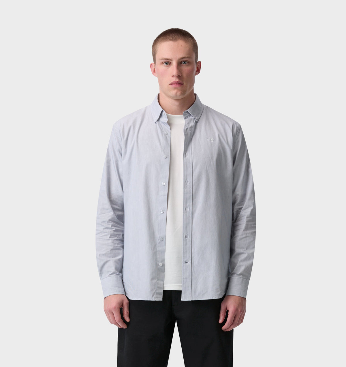 Ralph LS Shirt - White/Black Stripe