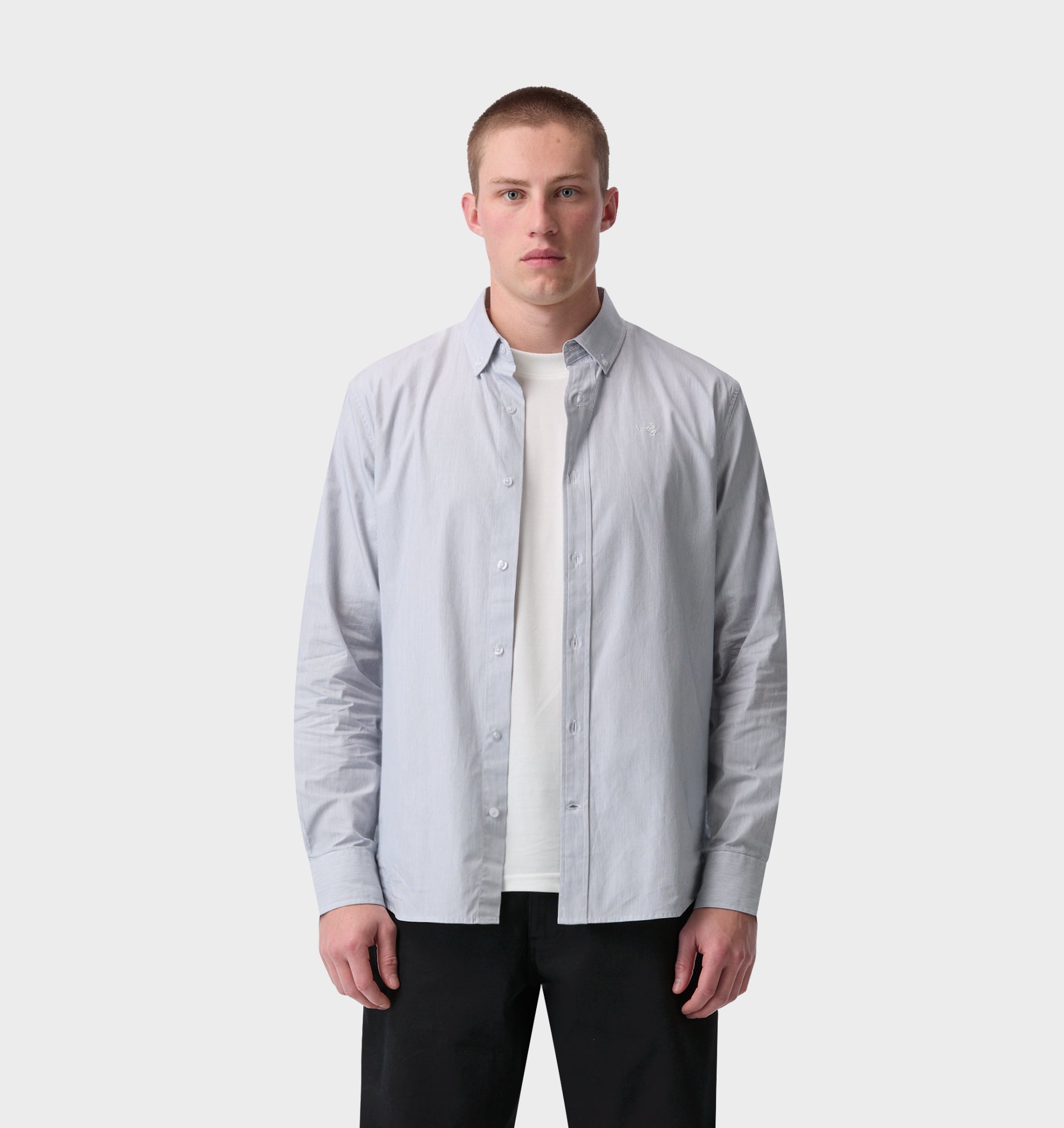 Ralph LS Shirt - White/Black Stripe