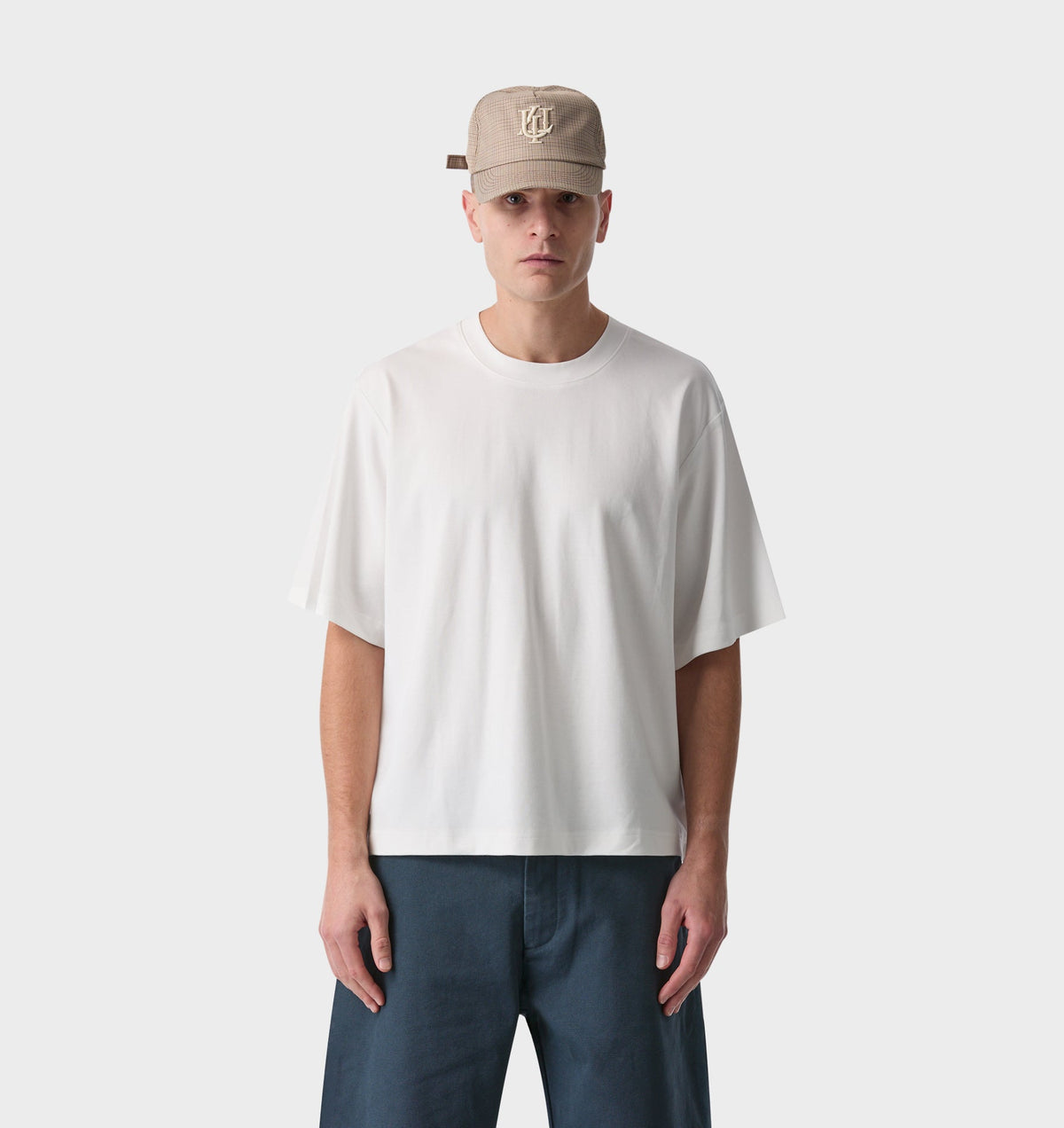 Interlock Crop Box Tee - White