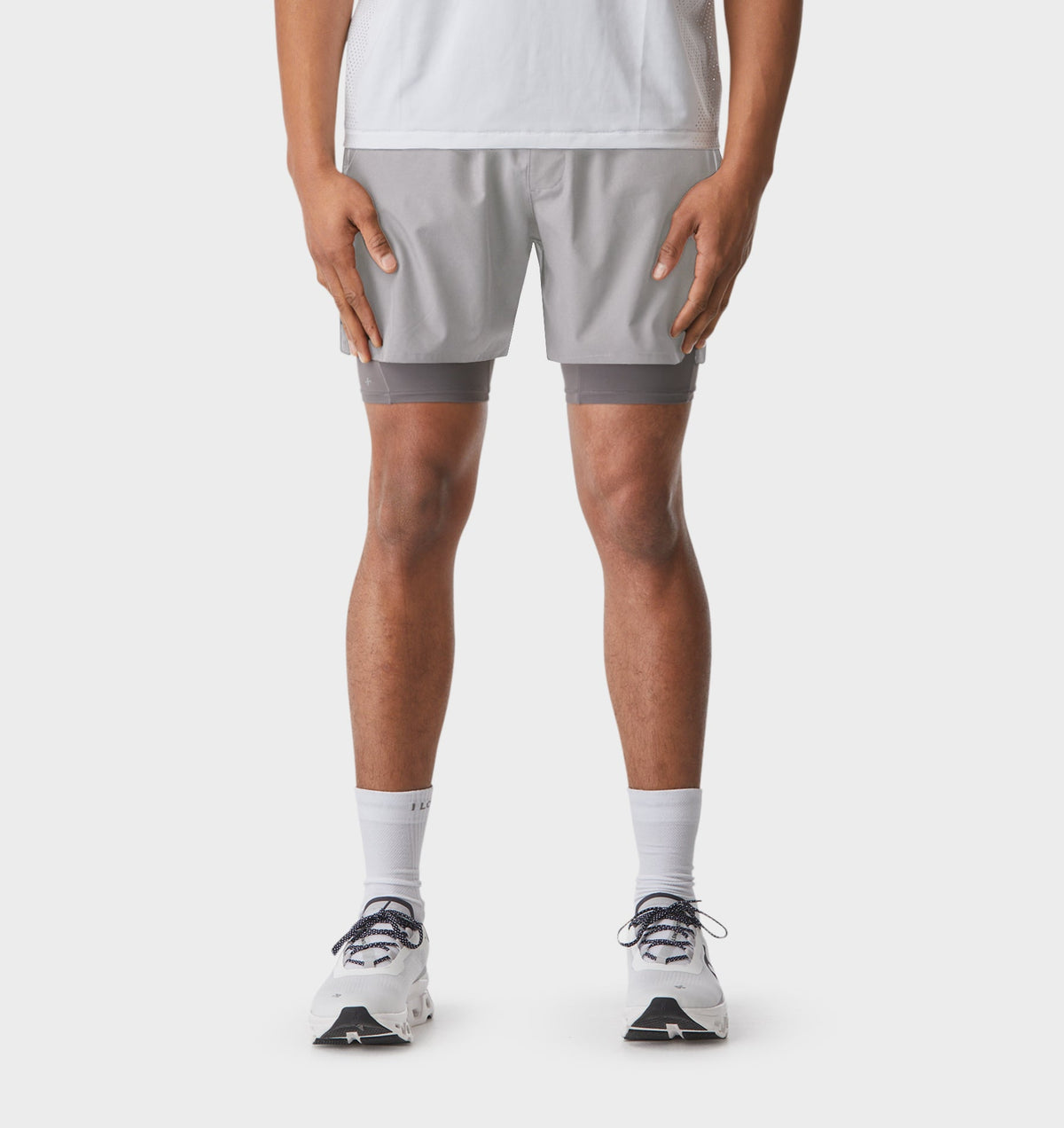 Active 5 Inch Short - Light Grey