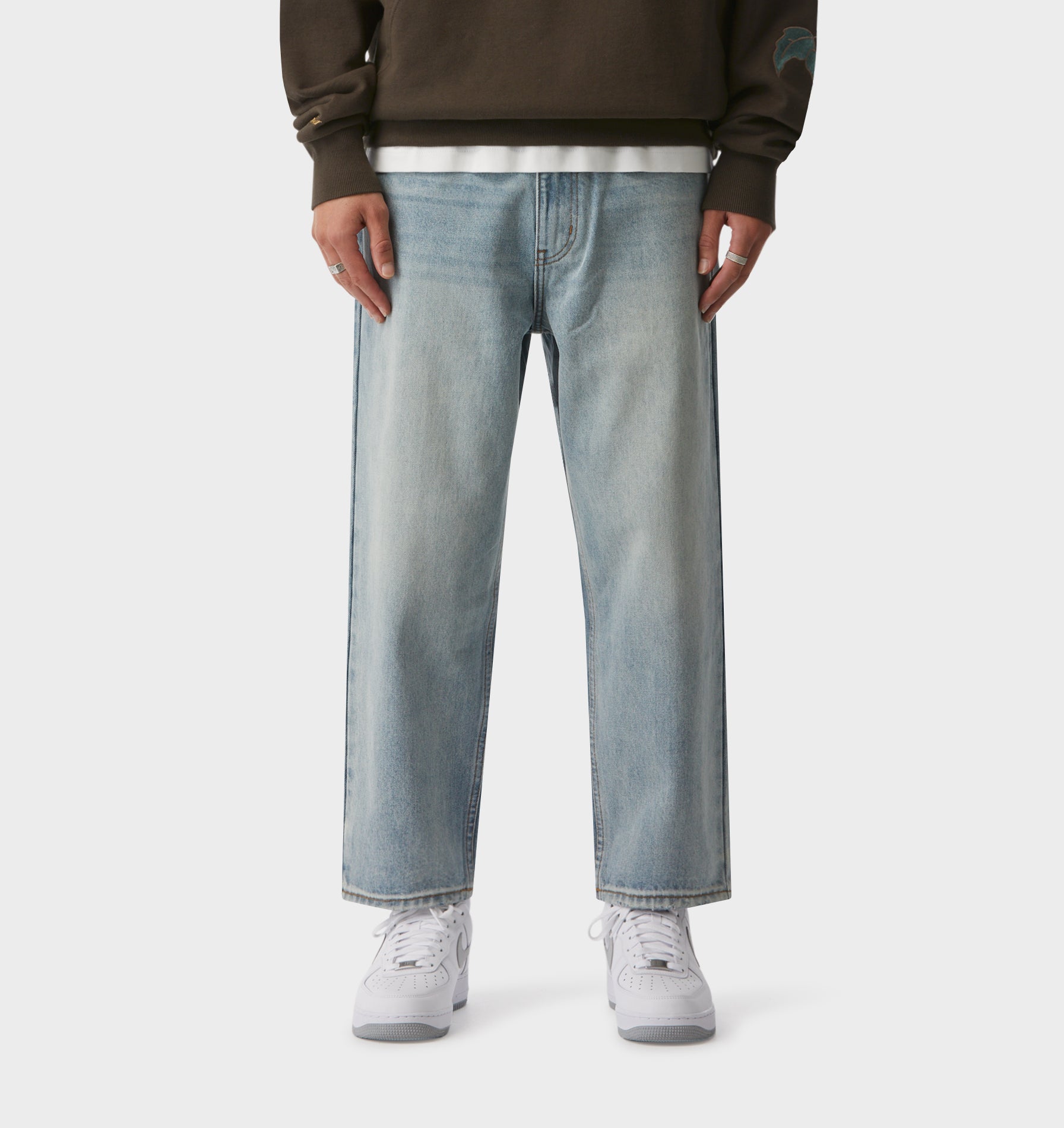 Samson Cropped Denim - Light Vintage Blue