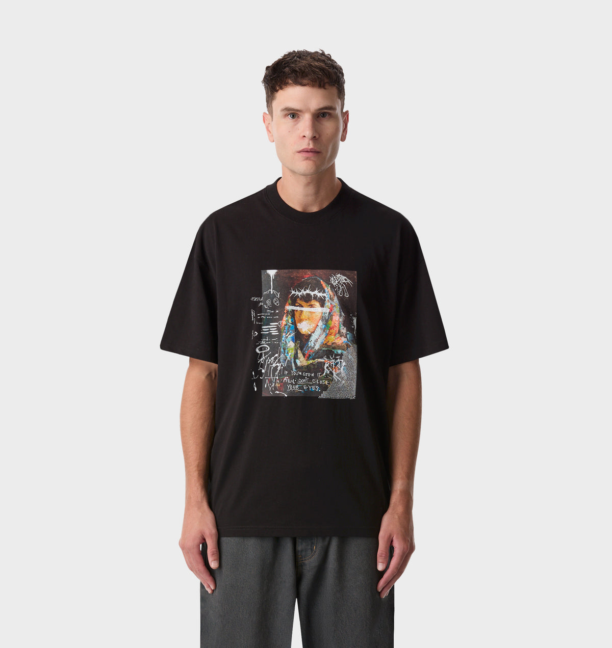 Close Your Eyes Box Tee 2.0 - Black