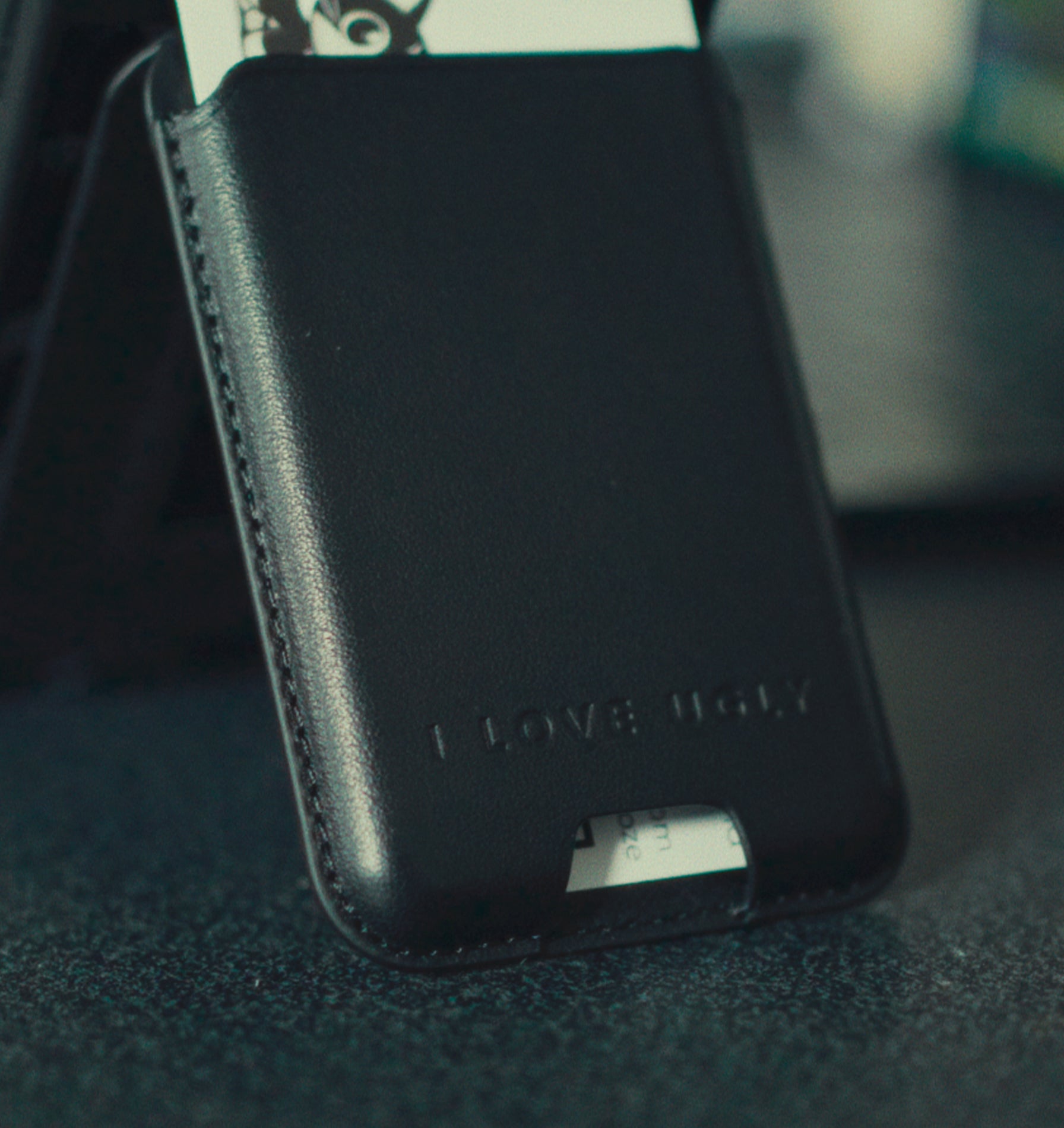 Leather Mag-Safe Card Holder - Black