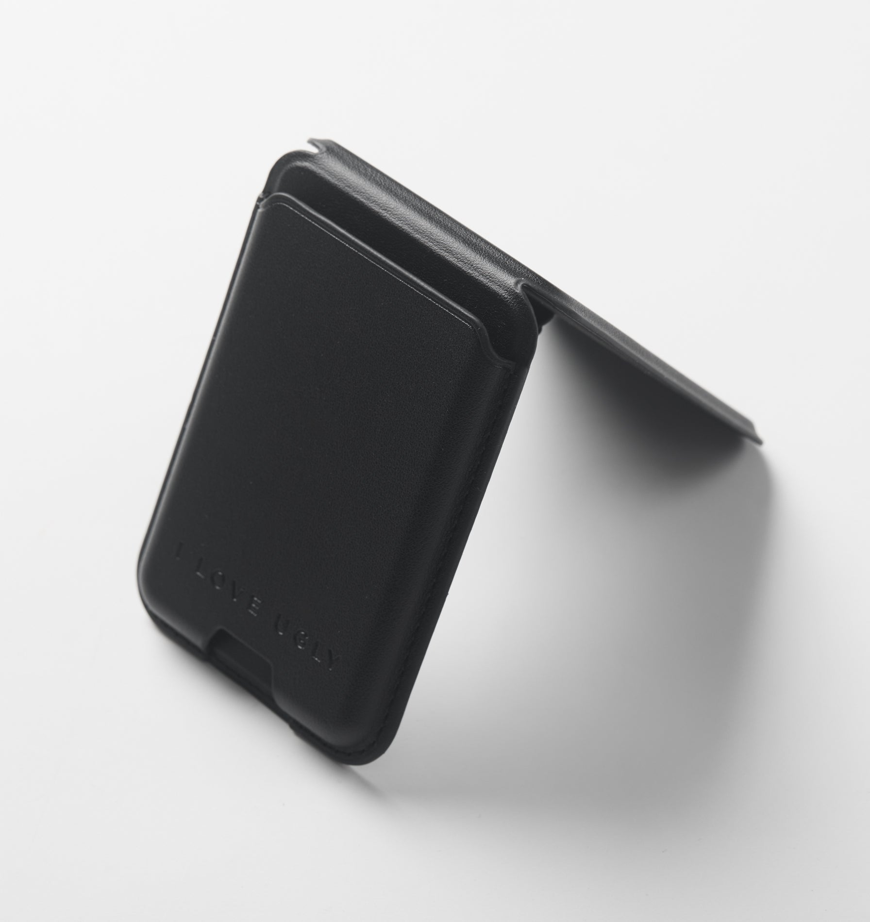 Leather Mag-Safe Card Holder - Black