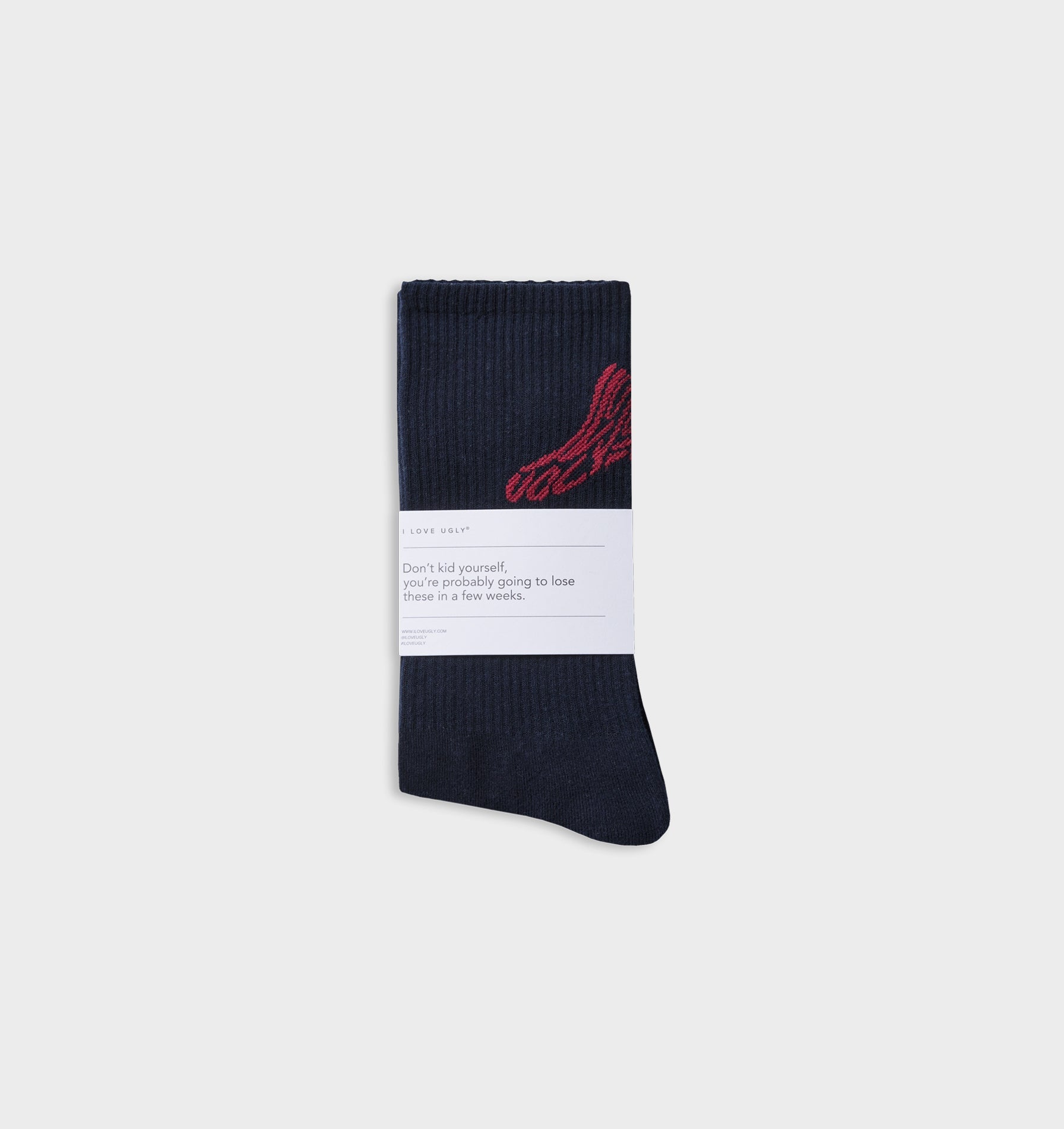 Quality Goods Basic Sock - Navy/Red
