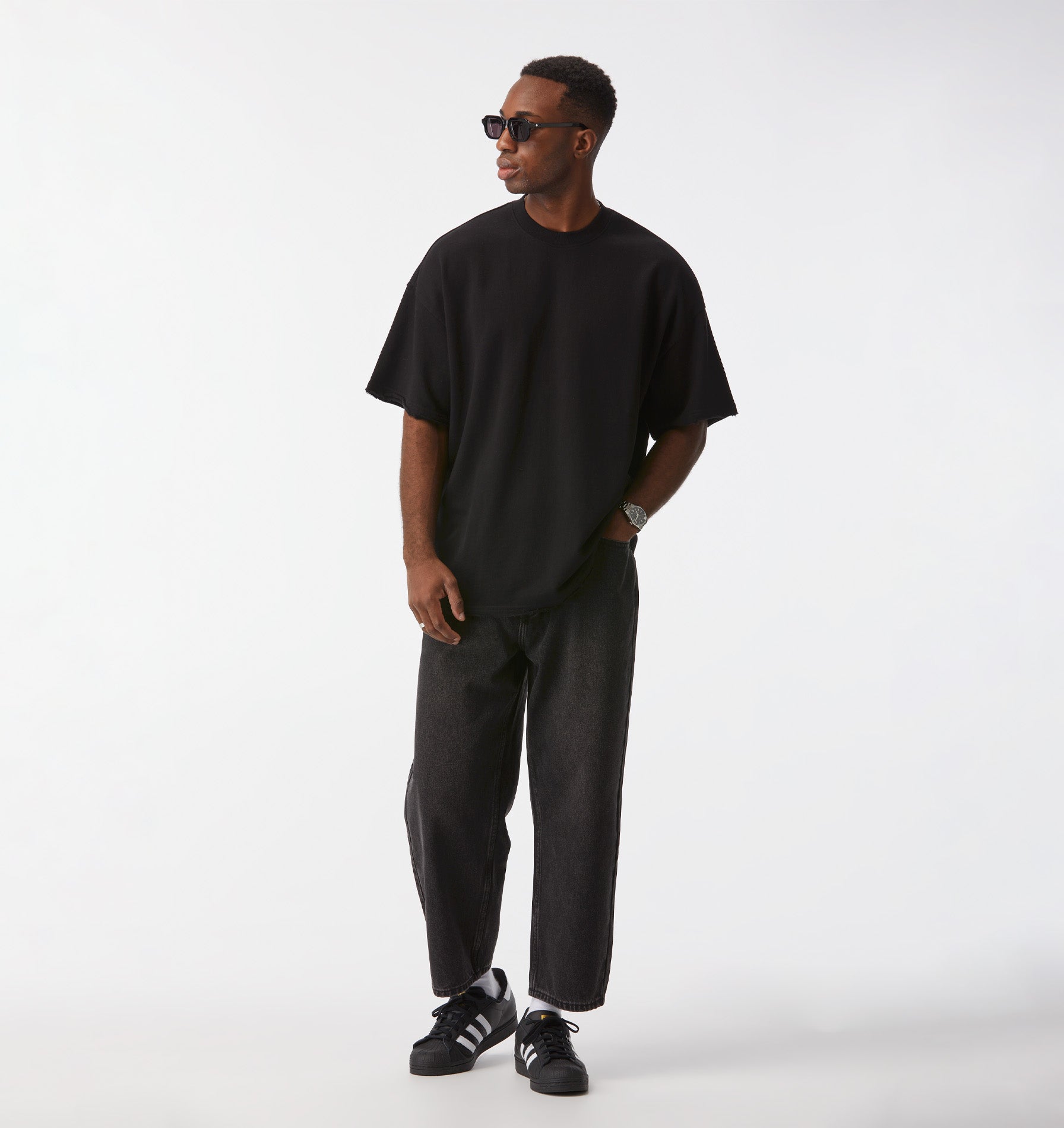 Samson Cropped Denim - Washed Black