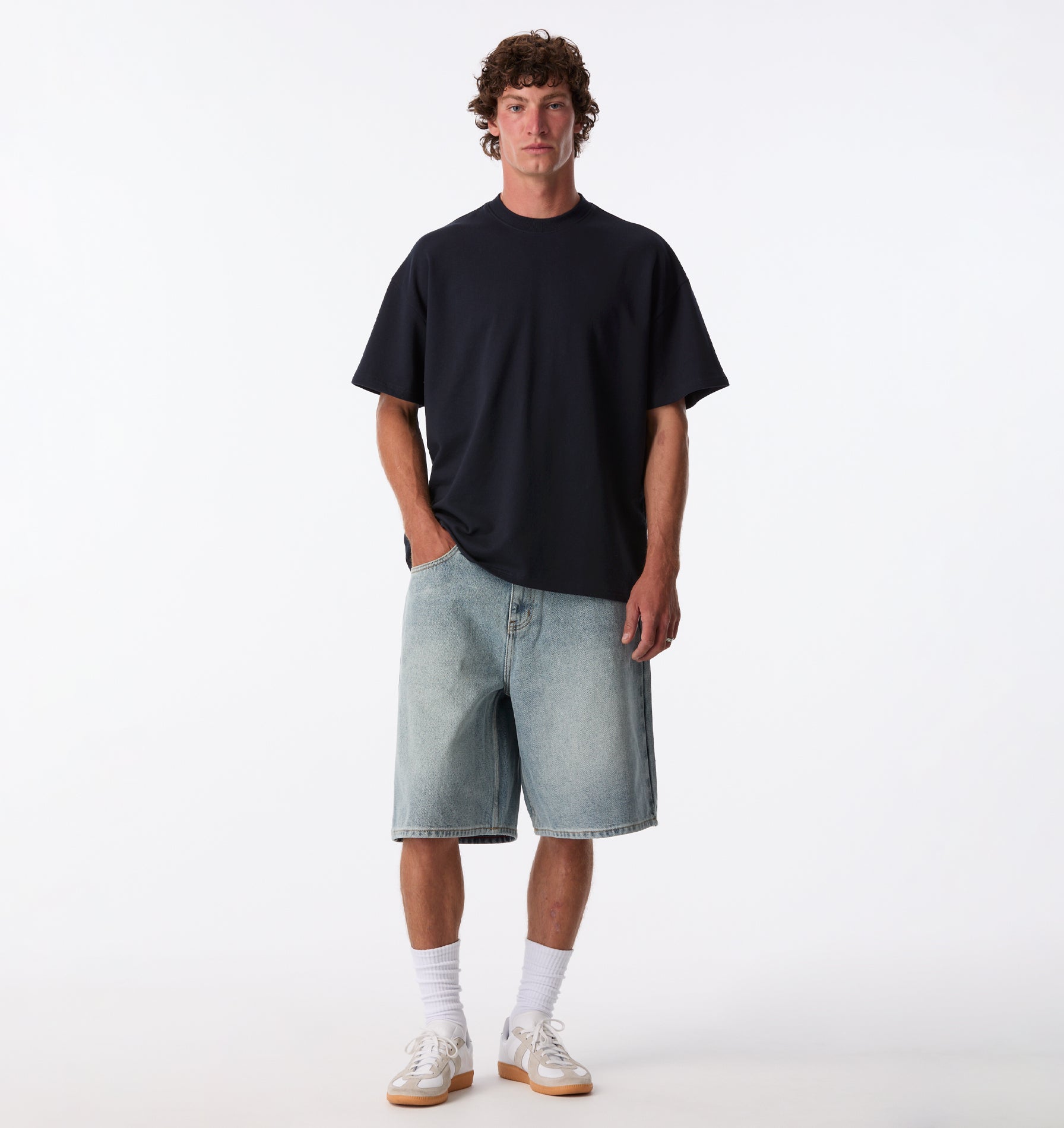 Wyatt Denim Short - Grey Blue