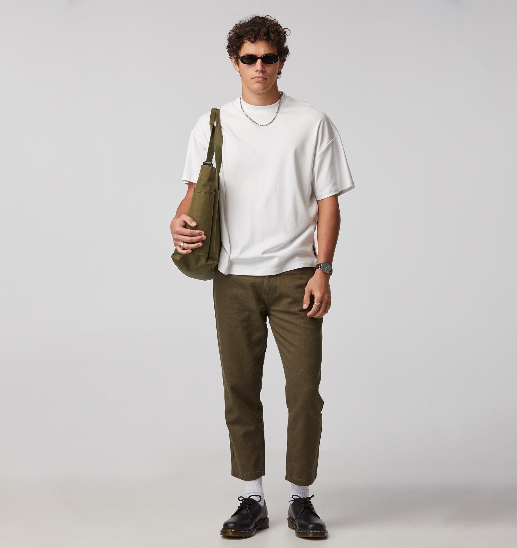 Cropped 90s Denim - Olive