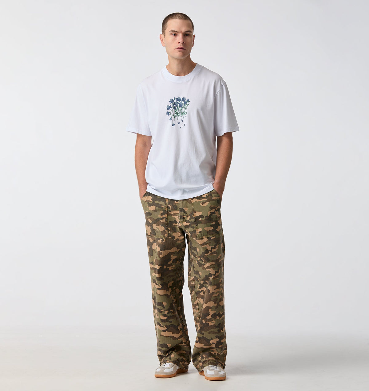 Wilted Flowers Uniform Tee - White