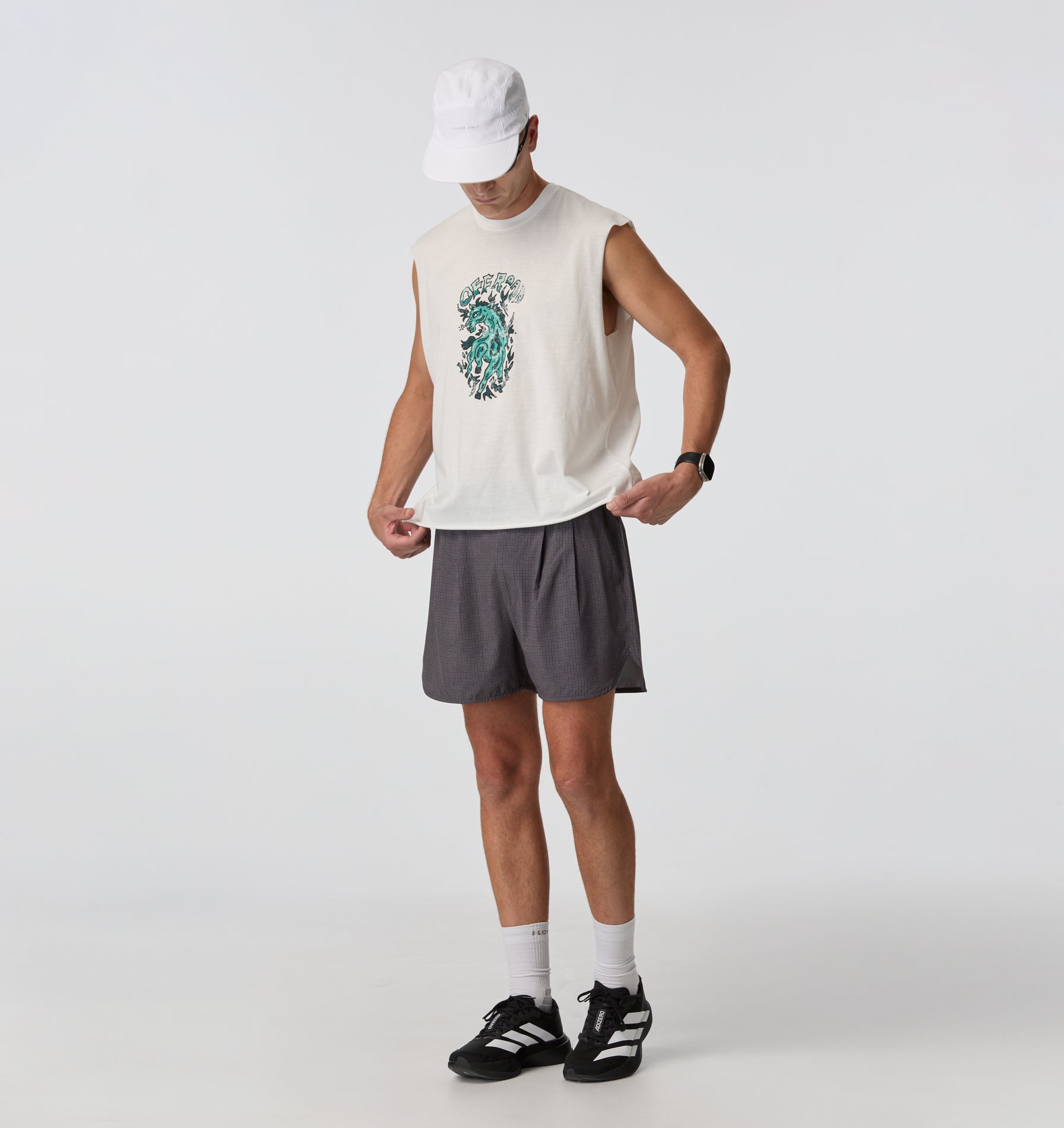 Off Road Lewi Cropped Tank - Vintage White