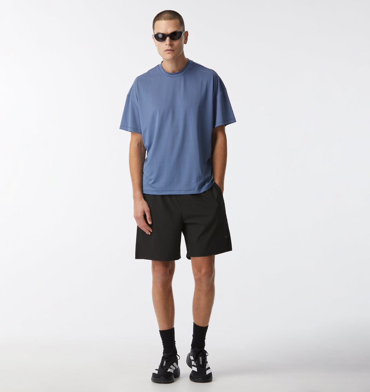 Active Crop Tee - Dusk Blue