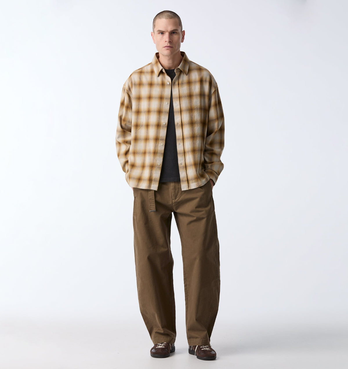 Mercer LS Flannel Shirt - Mustard Check