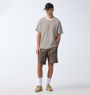 Quincy Pleated Short - Mushroom