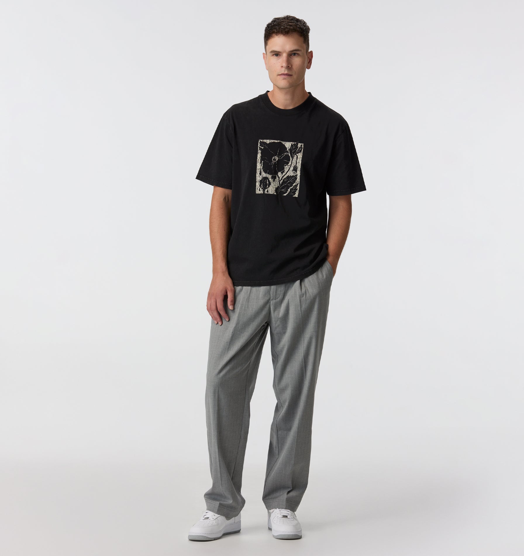 Weeping Bloom Uniform Tee - Vintage Black