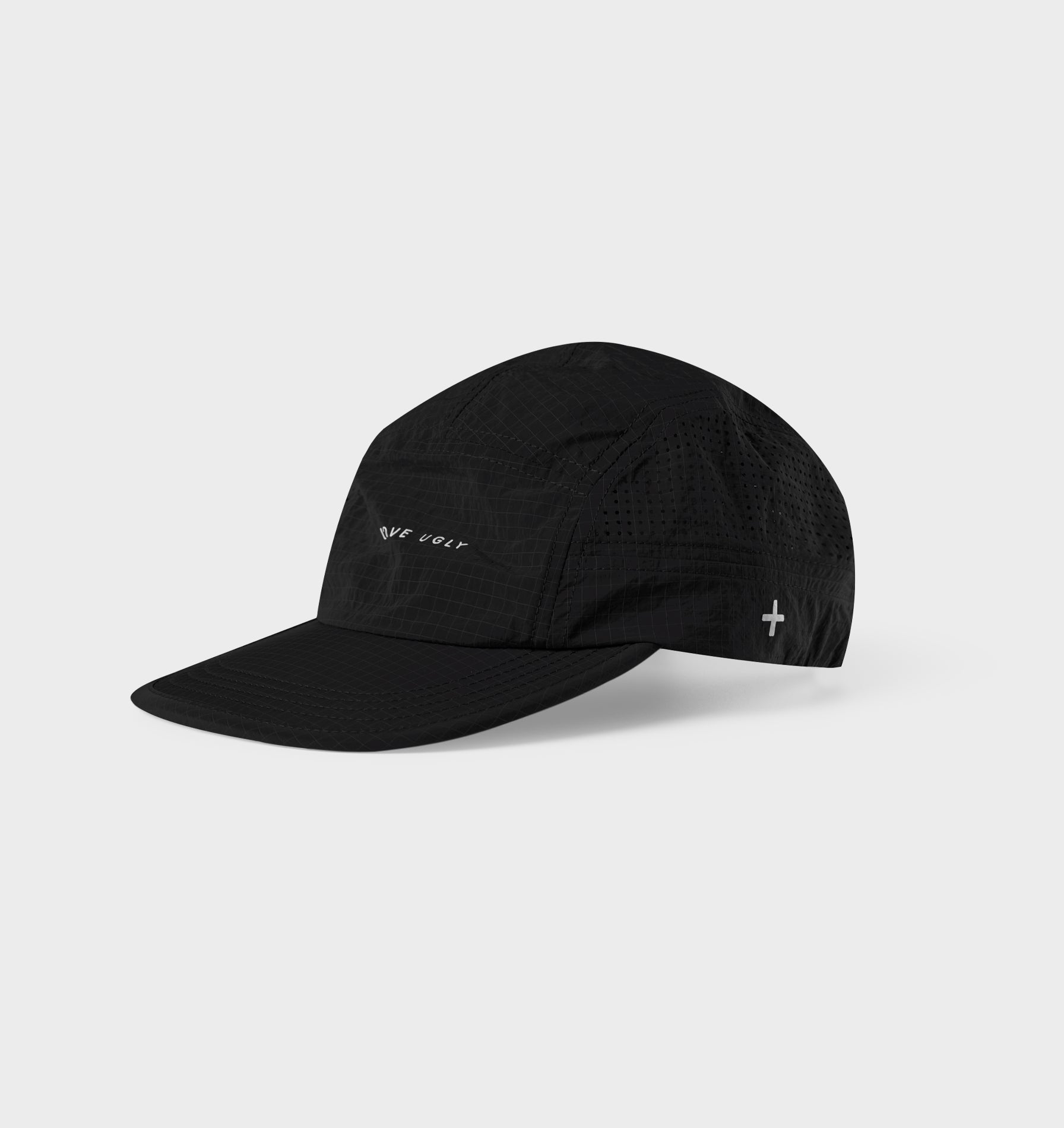 Active Ripstop 5 Panel Cap - Black