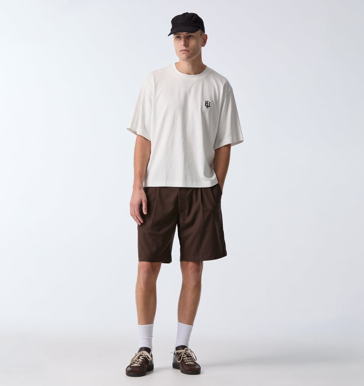 Quincy Pleated Short - Espresso