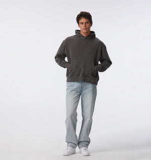 Crop Box Hood - Washed Black