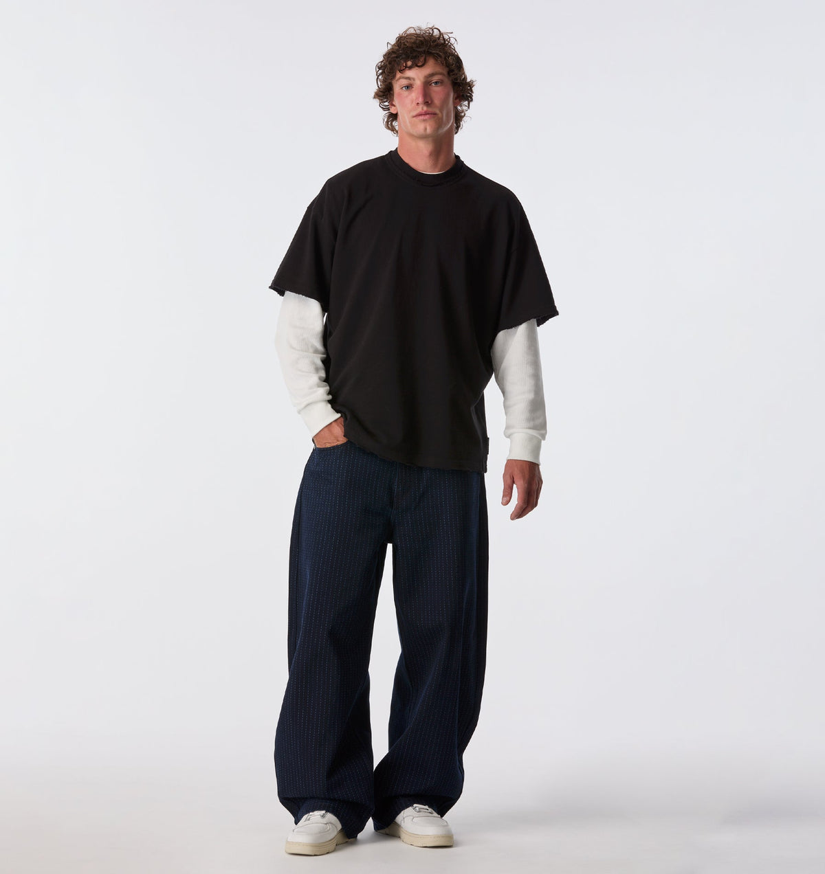 Raw Hem Heavy Box Tee 2.0 - Black