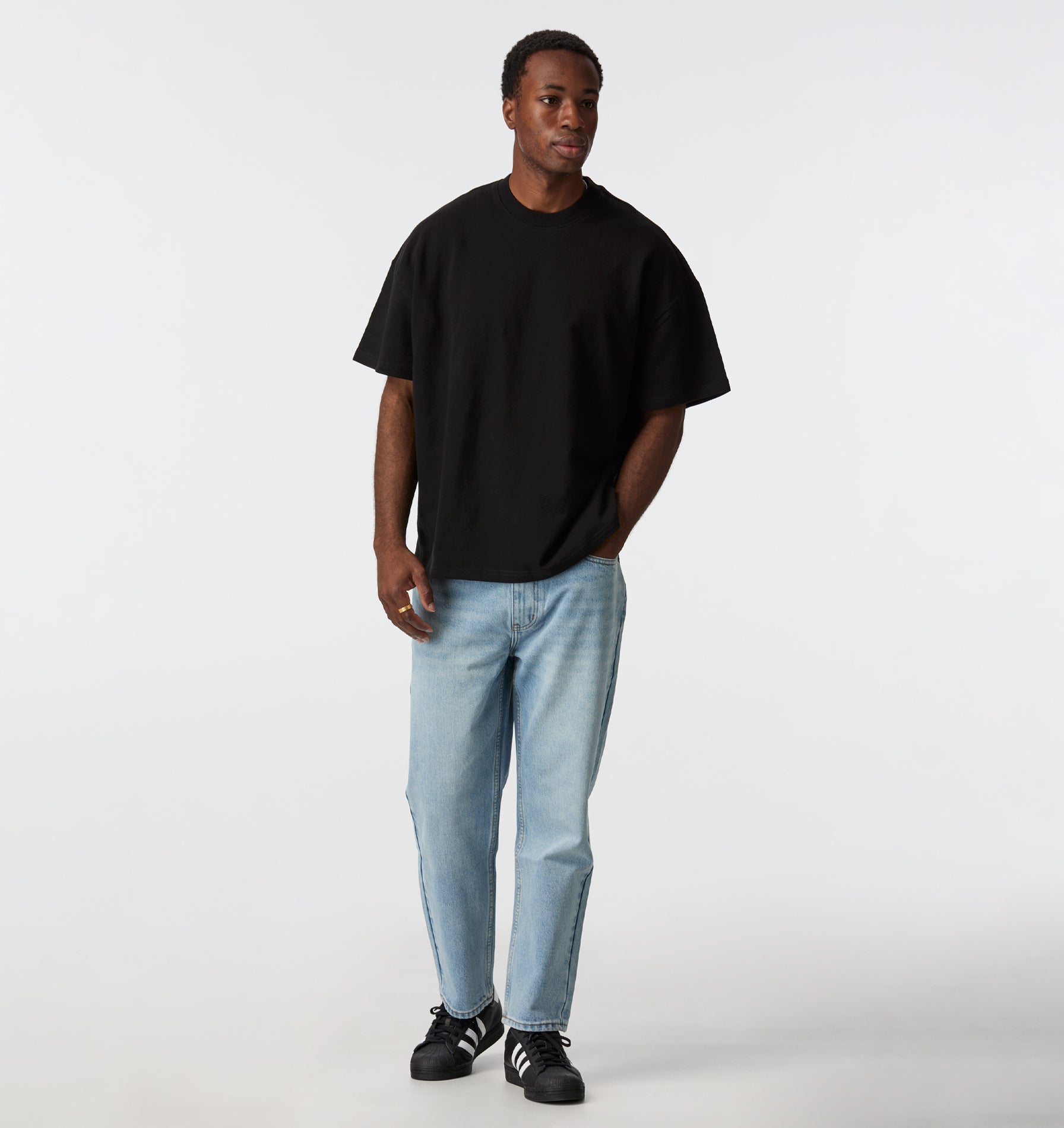 Cropped 90s Denim - Faded Blue