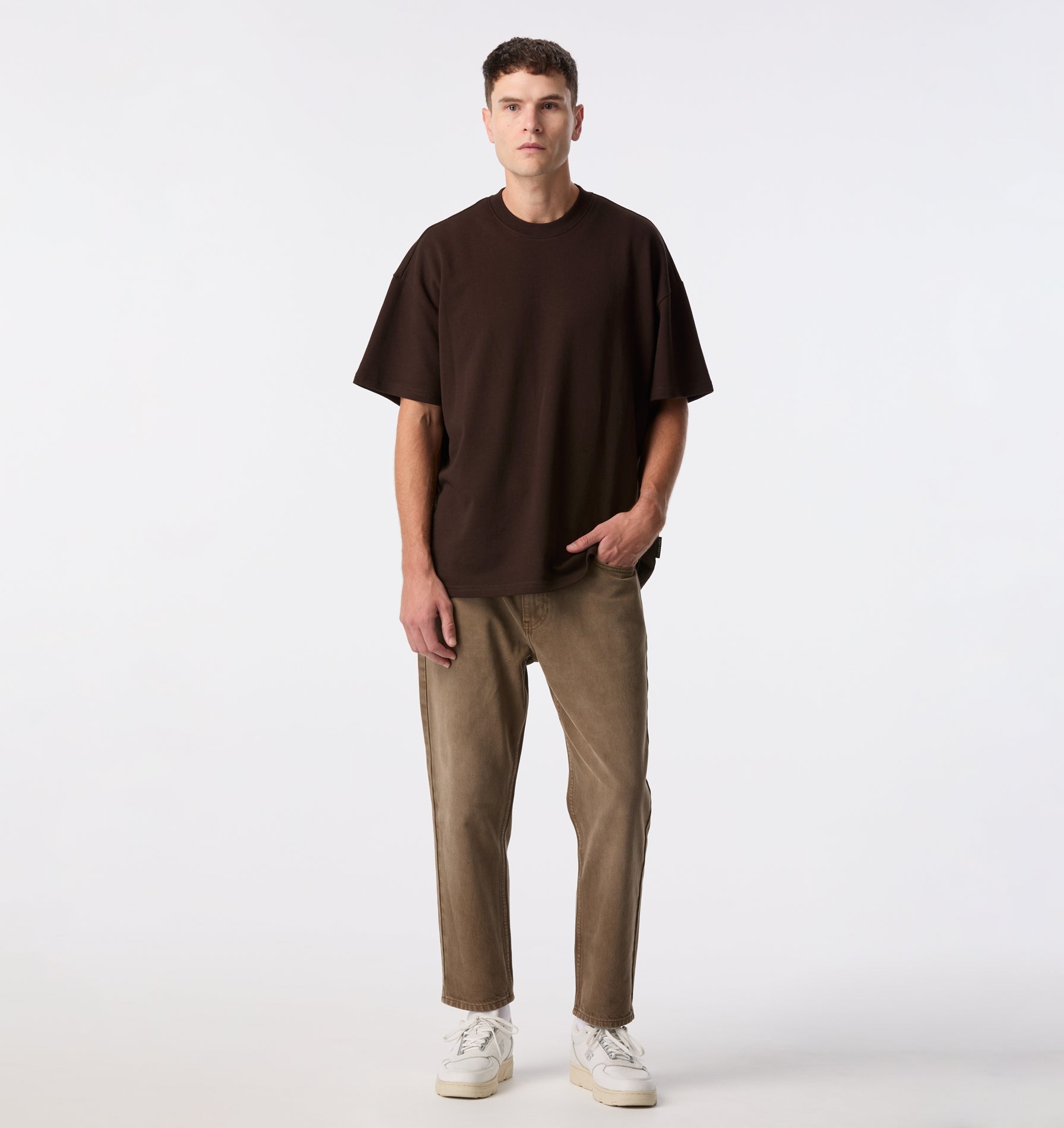 Cropped 90s Denim - Faded Mocha