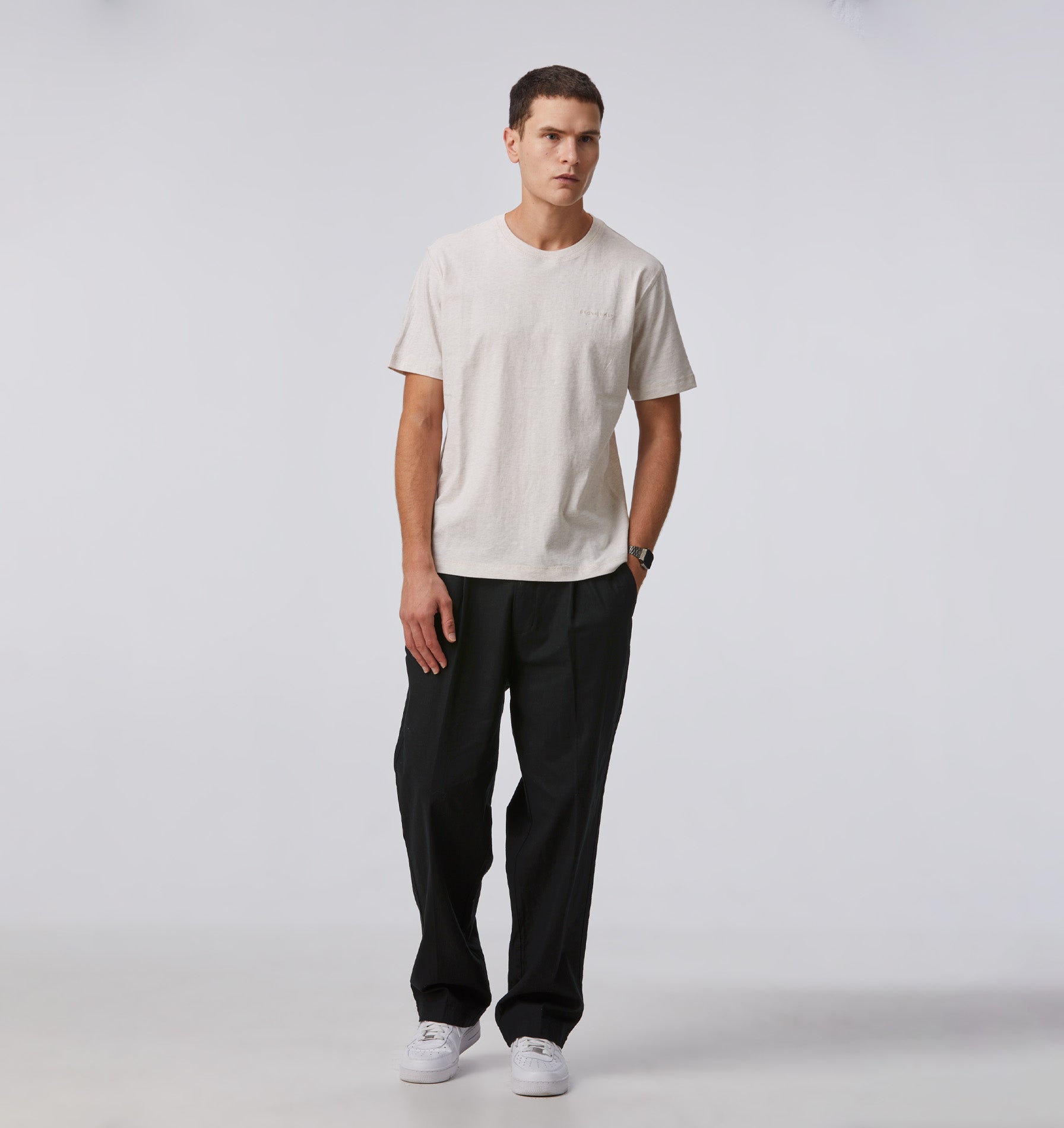 Jeremy Slim Tee - Oatmeal