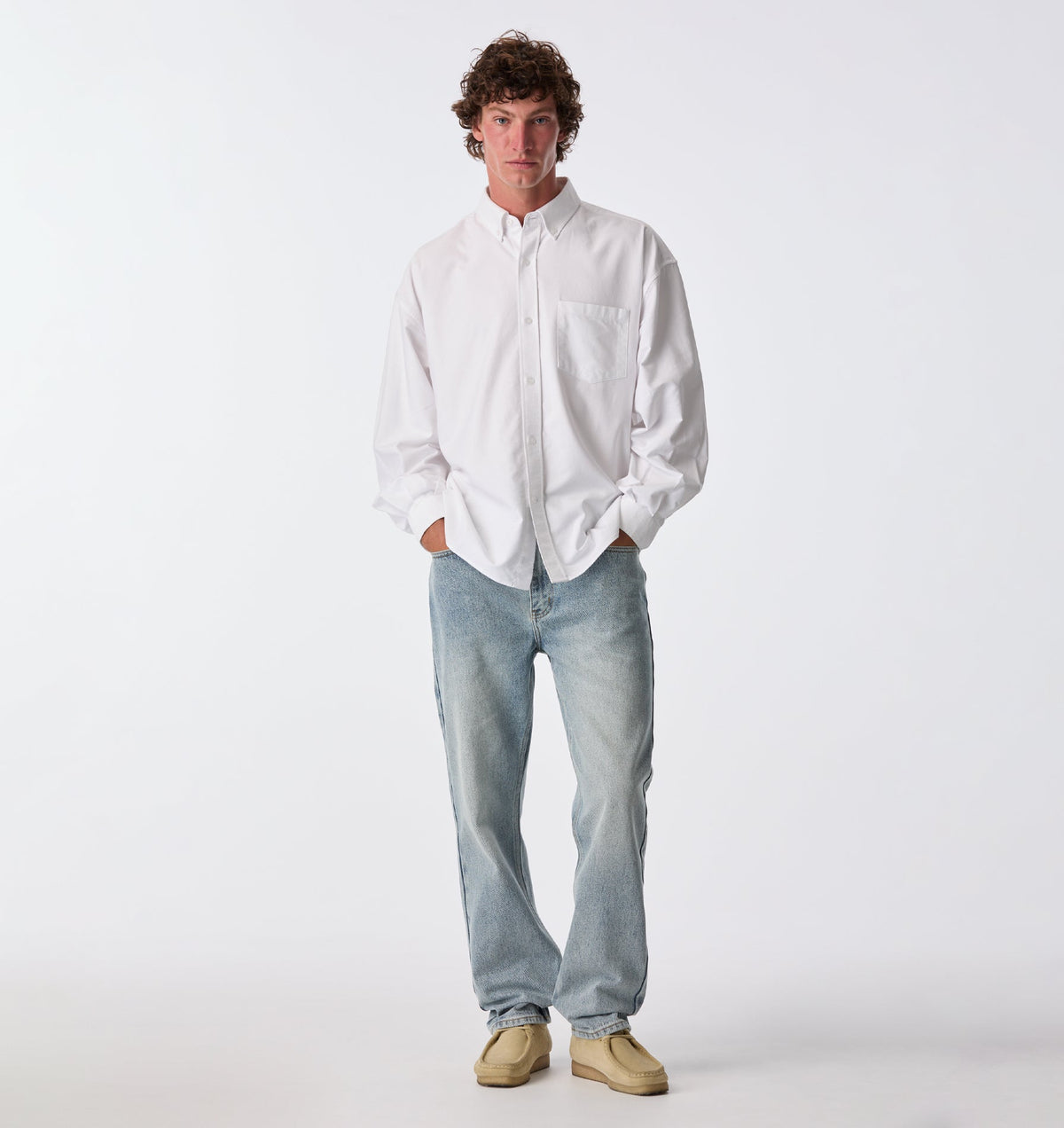 Tobi Straight Denim - Grey Blue