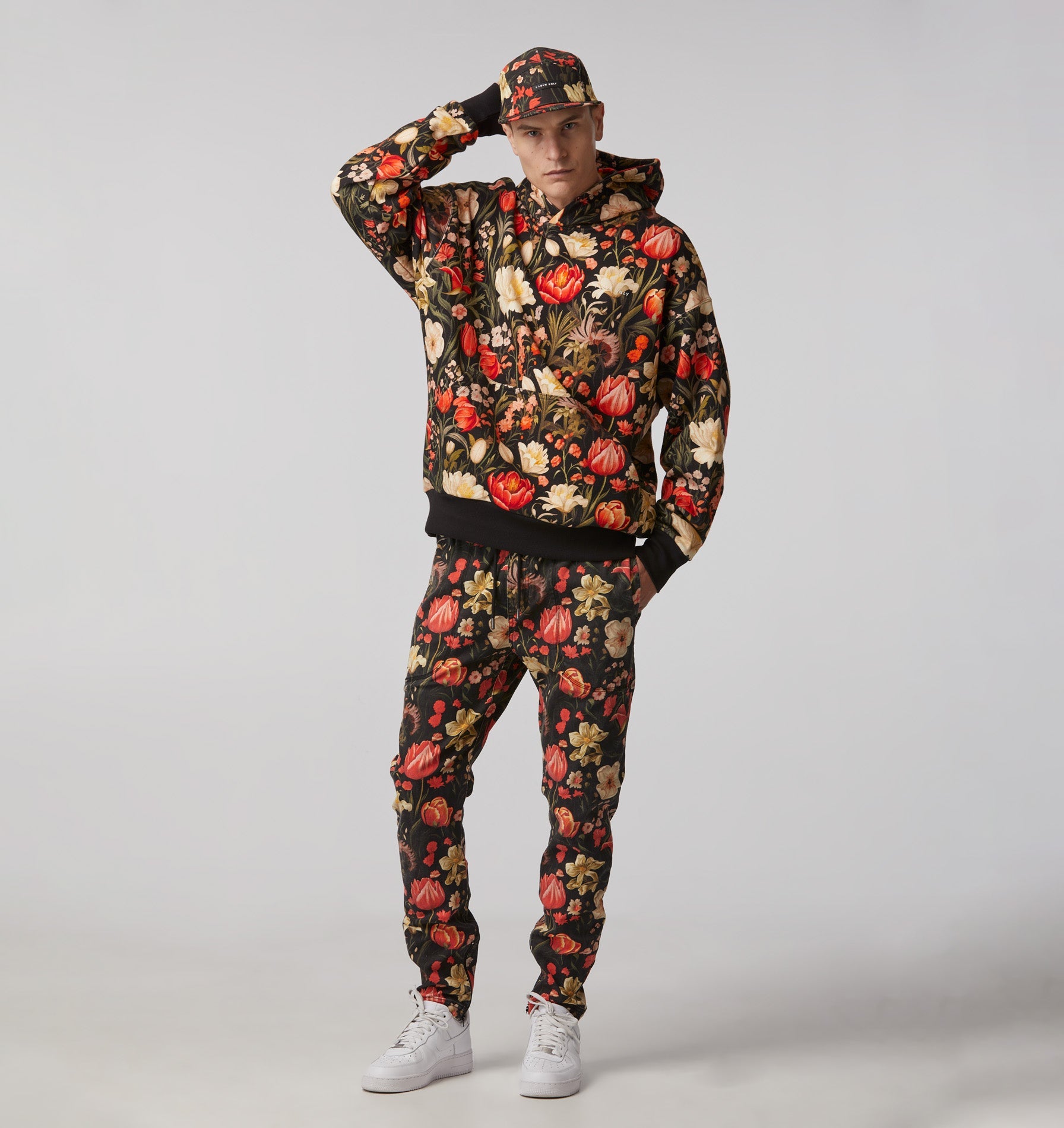 Dark Floral Box Hood - Dark Floral