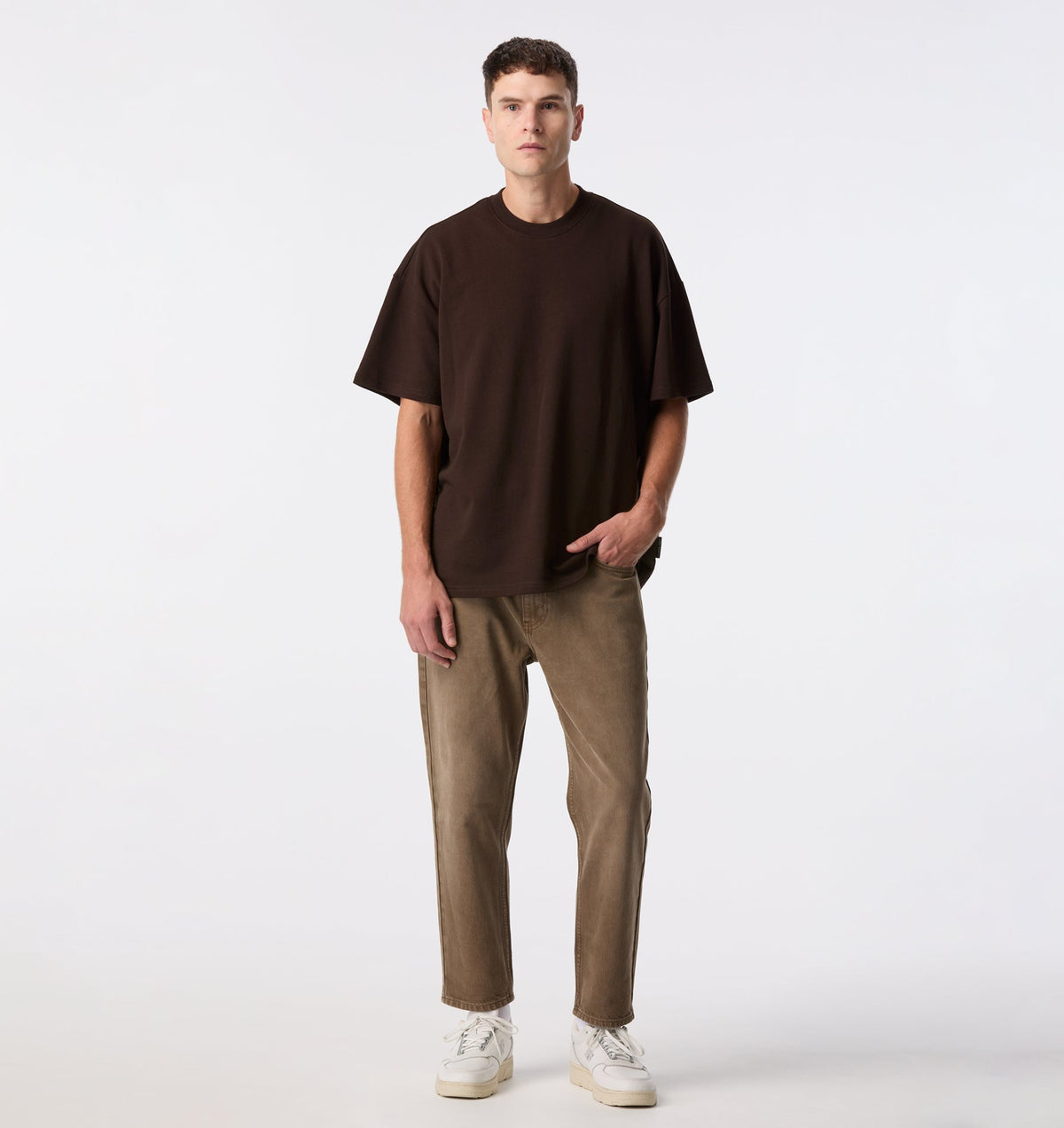 Cropped 90s Denim - Faded Mocha