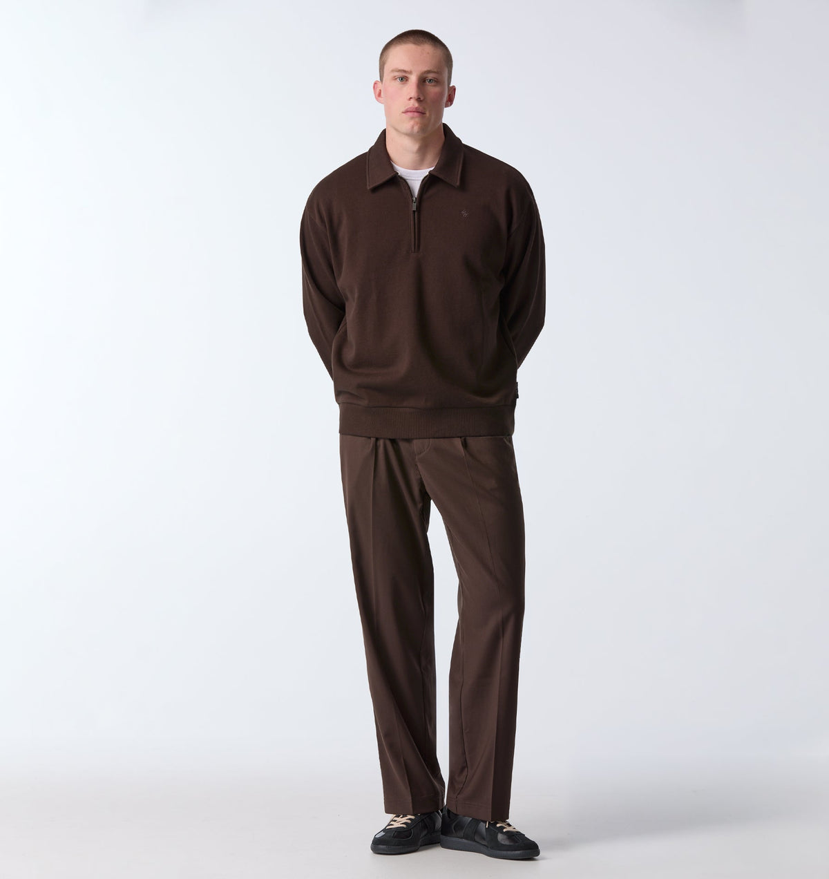 1/2 Zip Pullover - Coffee Bean