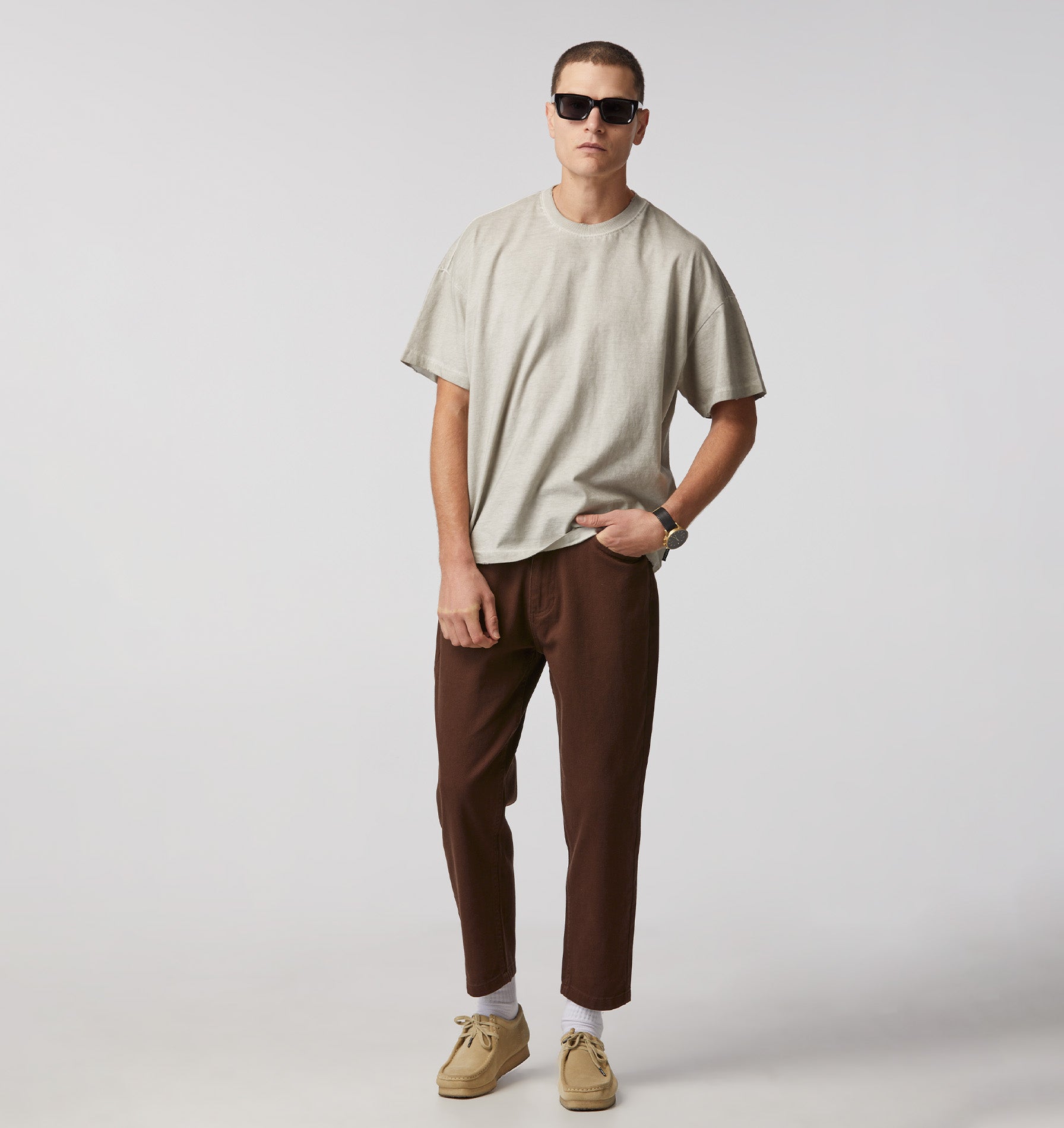 Cropped 90s Denim - Dark Brown