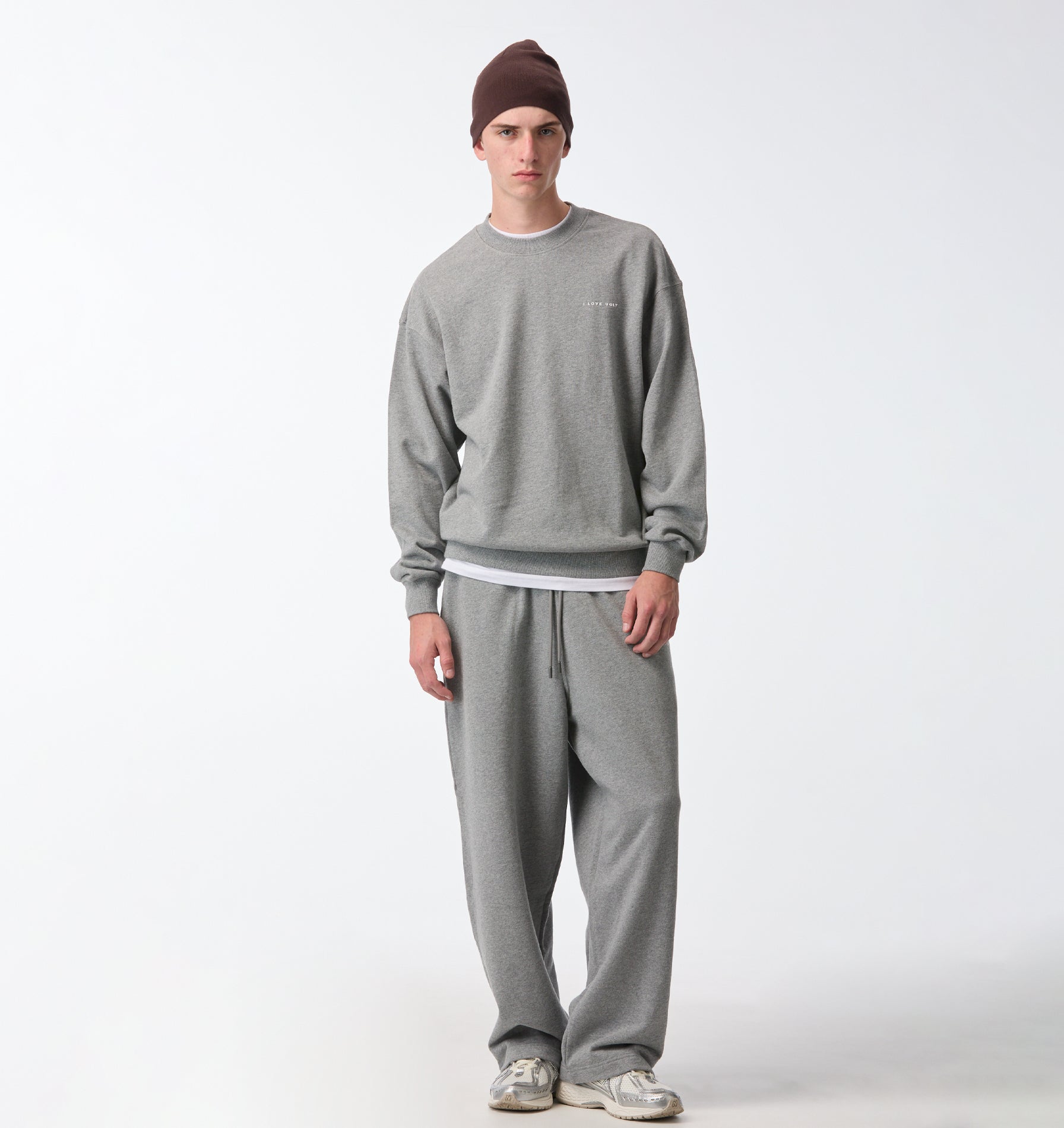 Oversized Crew - Grey Marle