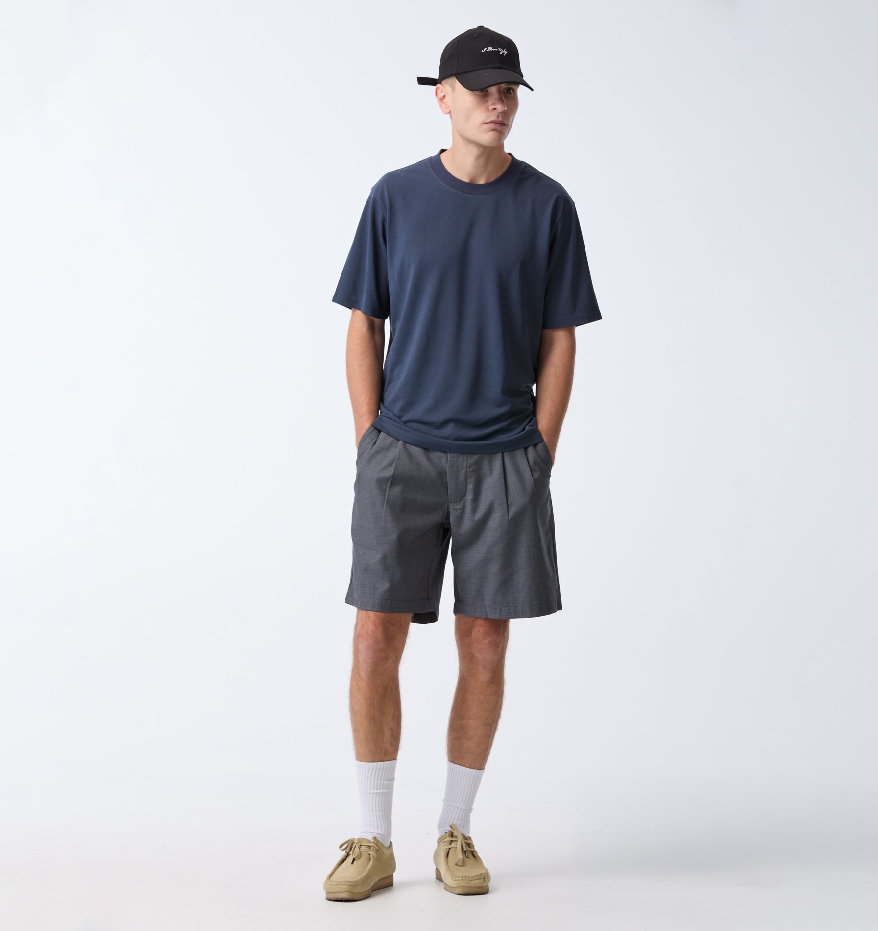 Quincy Pleated Short - Charcoal