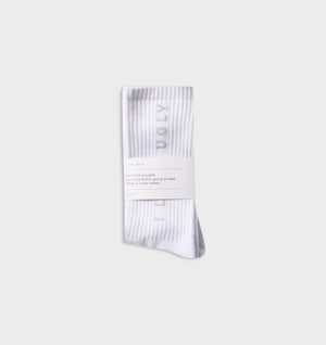 Big Logo Basic Sock - White