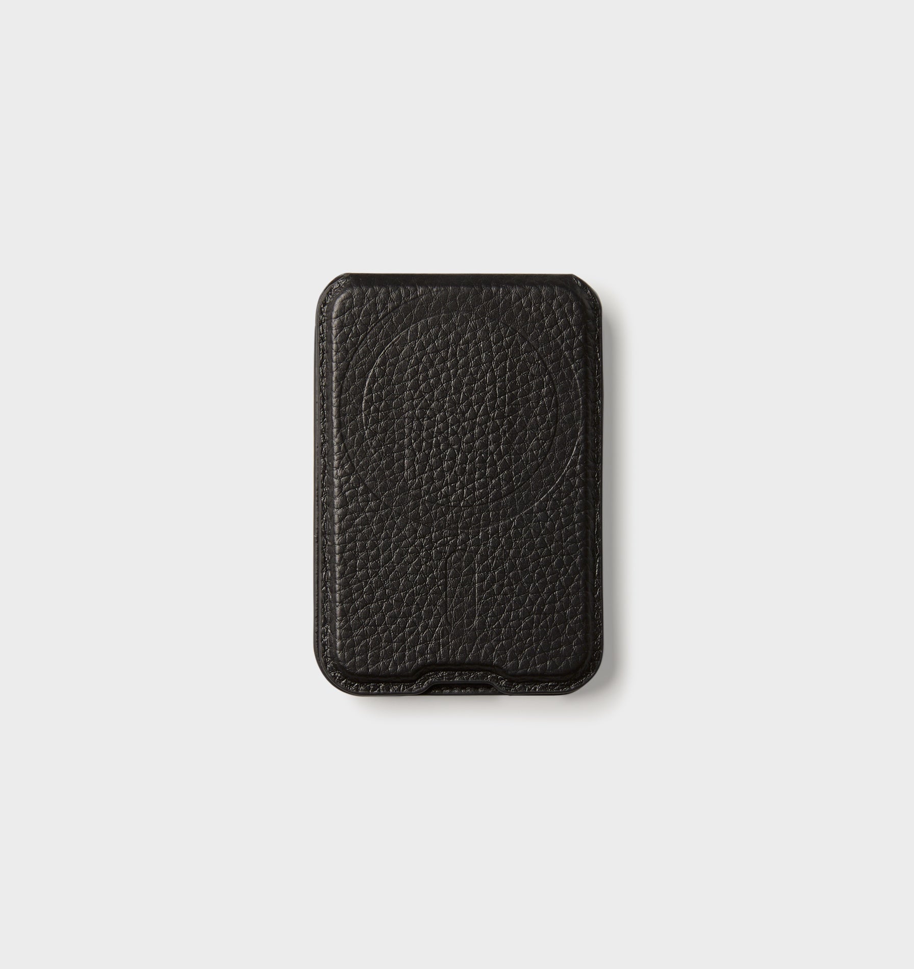 MagSafe Leather Card Holder - Black