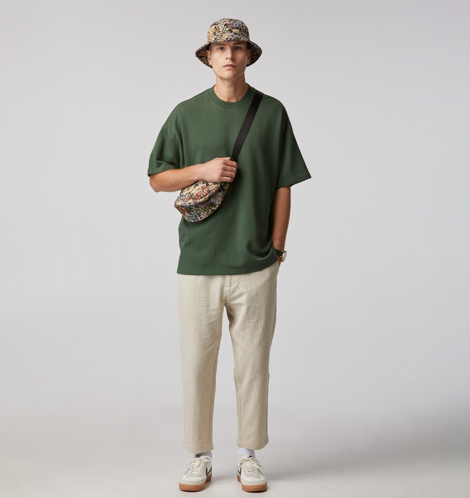 Heavy Box Tee - Forest Green