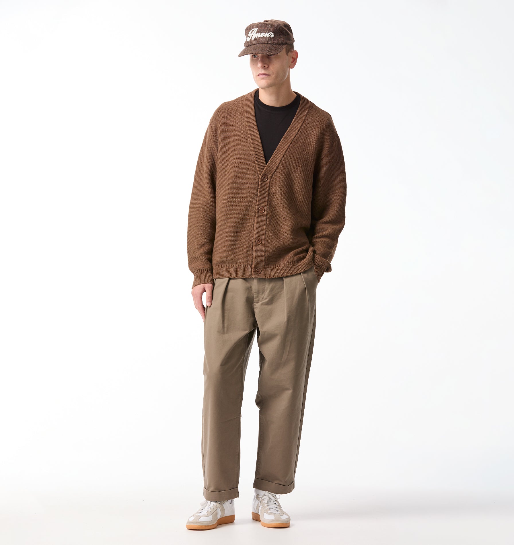 Nelson Cotton Cardigan - Nutmeg