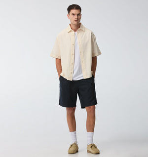 Linen Dawson Boxy SS Shirt - Bone
