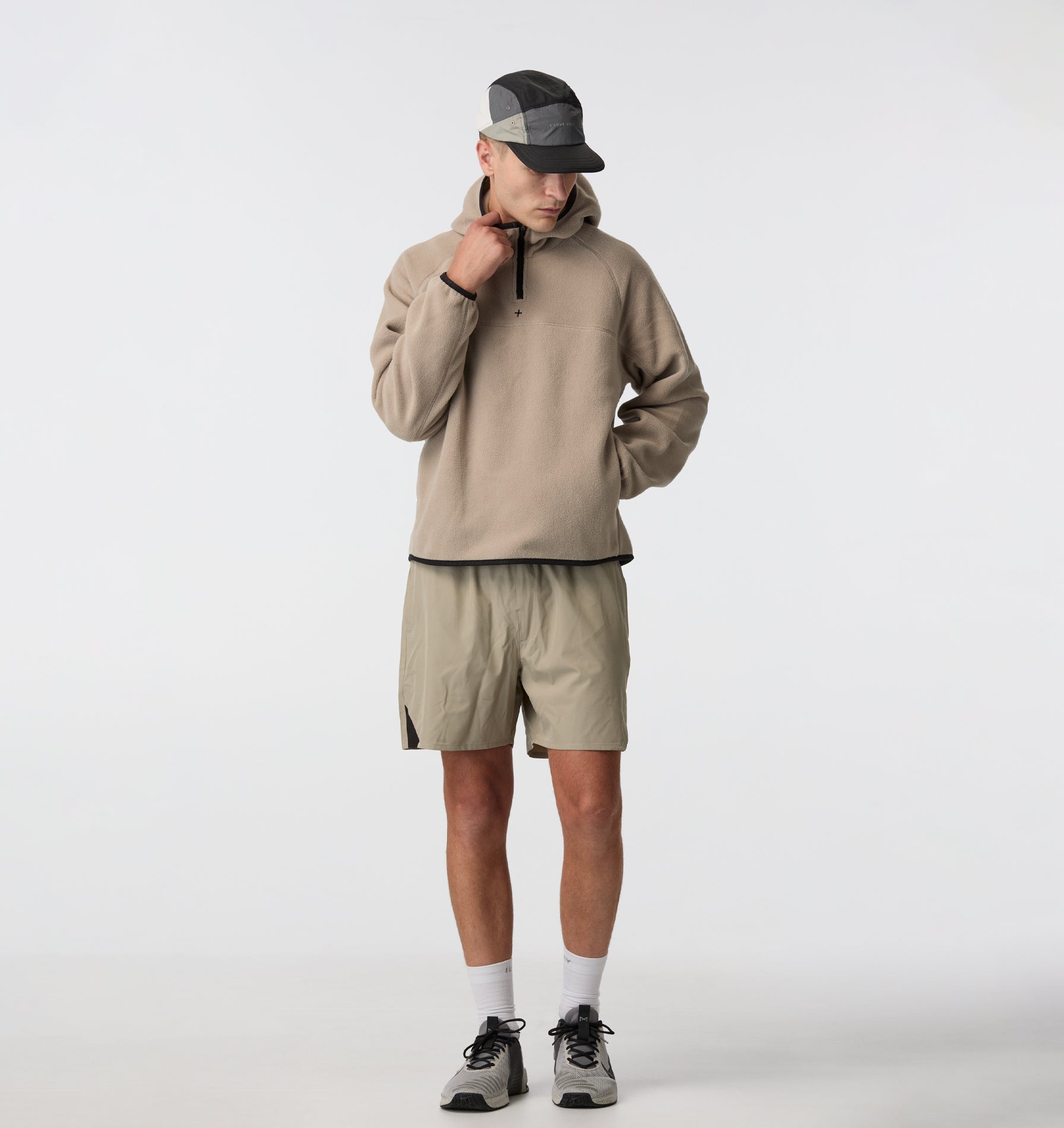 Active Hooded Fleece - Taupe