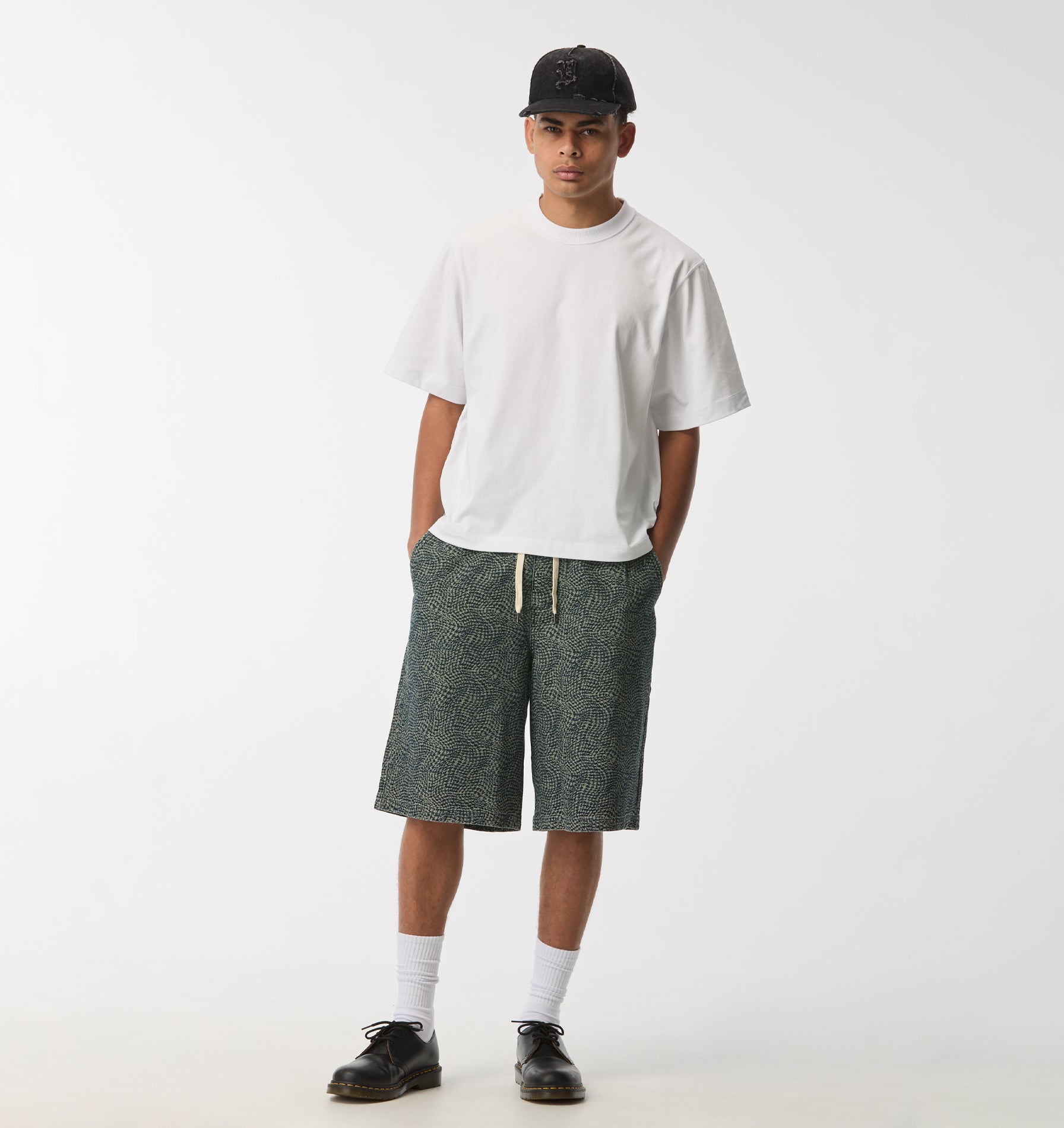 Textured Denim Short - Aged Indigo