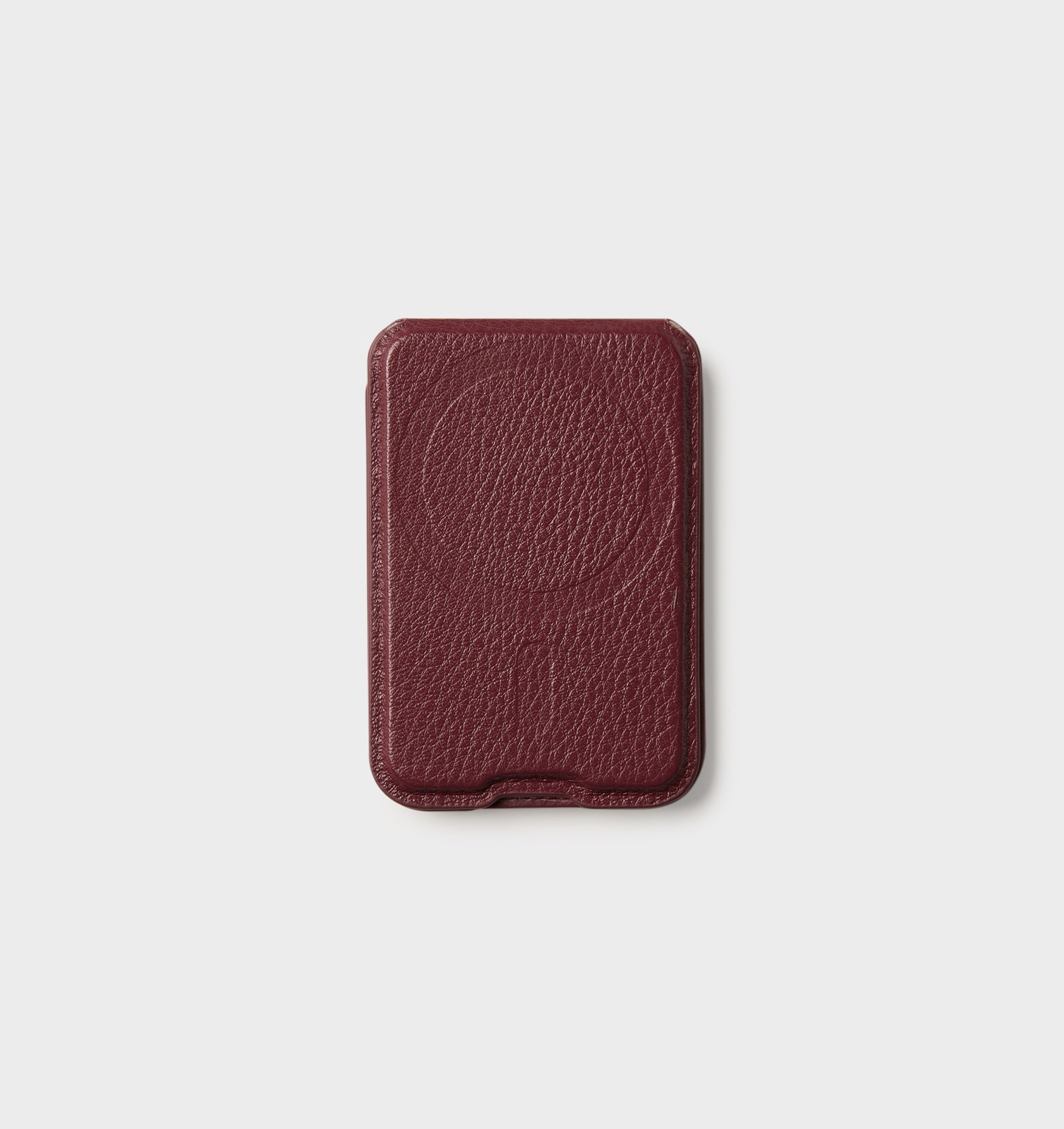 MagSafe Leather Card Holder - Burgundy