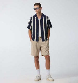 Quincy Pleated Short - Bone