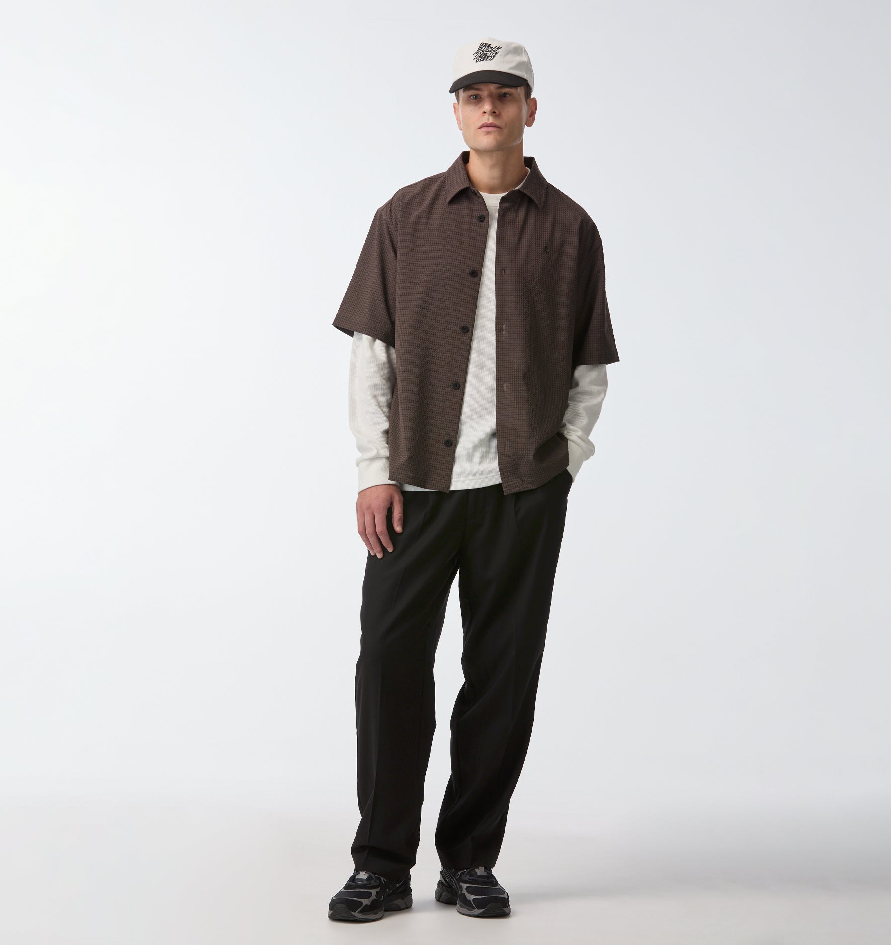 Dawson Boxy SS Shirt - Brown Check