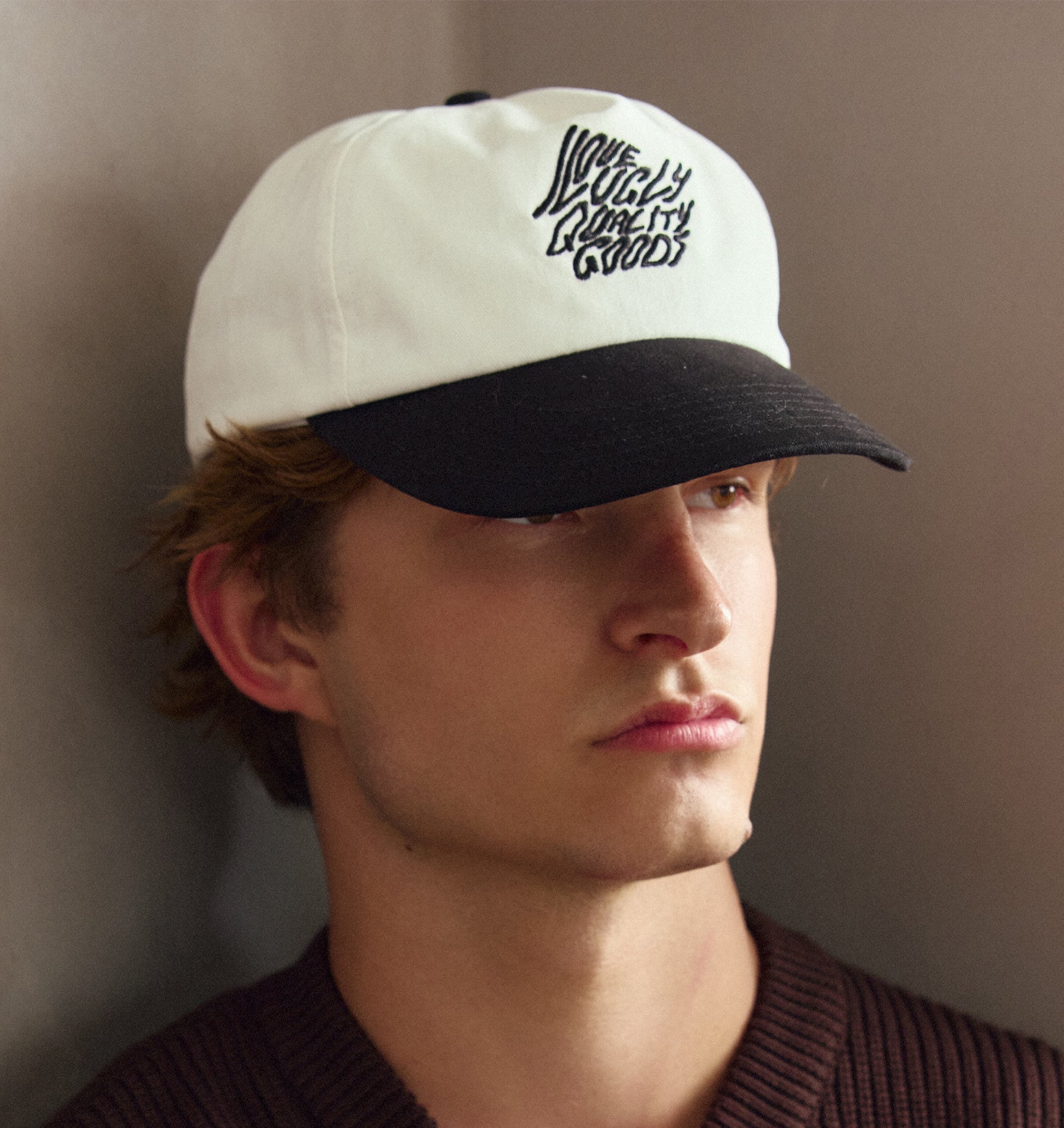 Quality Goods Beau Cap - Off White/Black