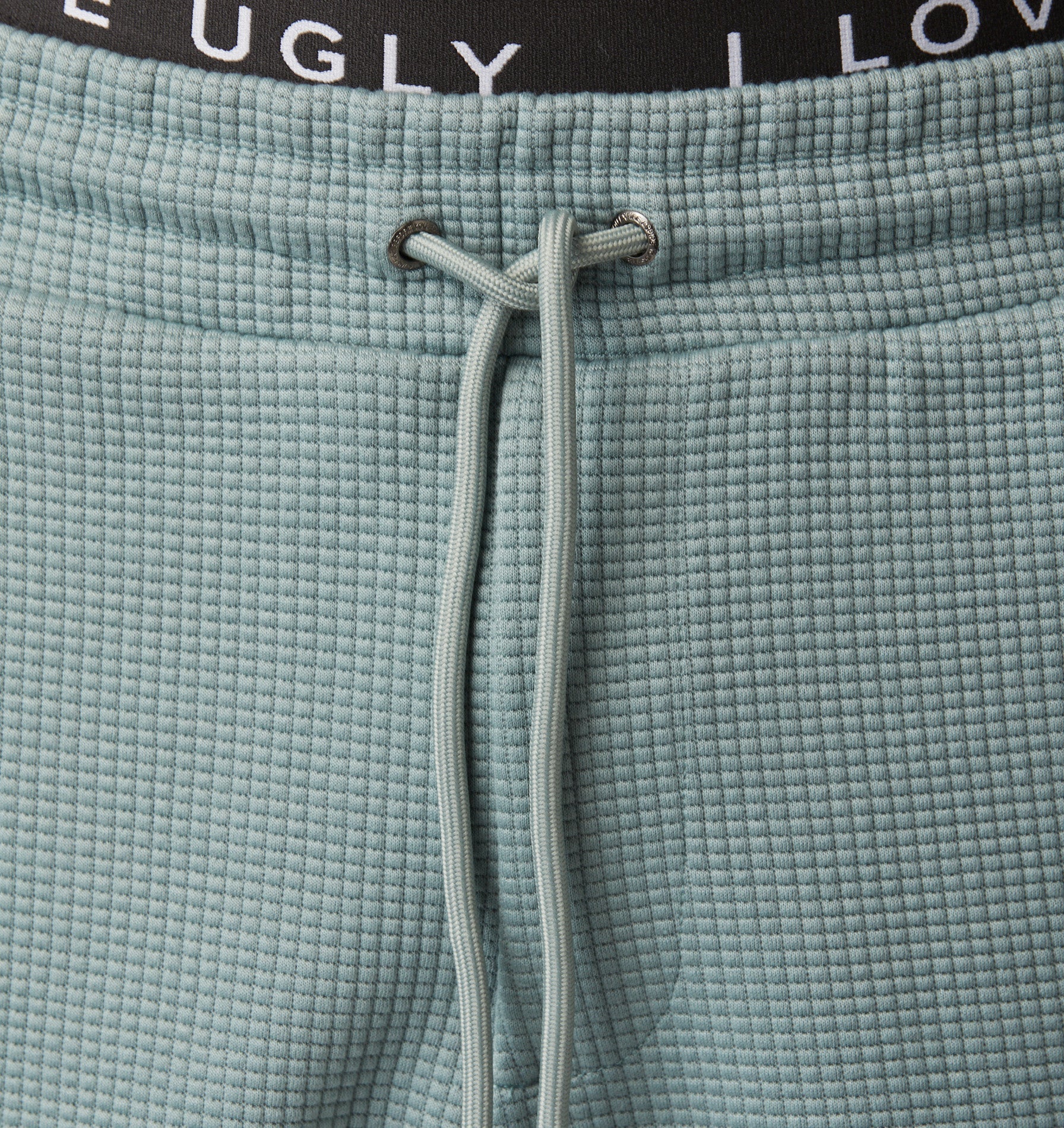 Textured Trackie Short - Foam Grey